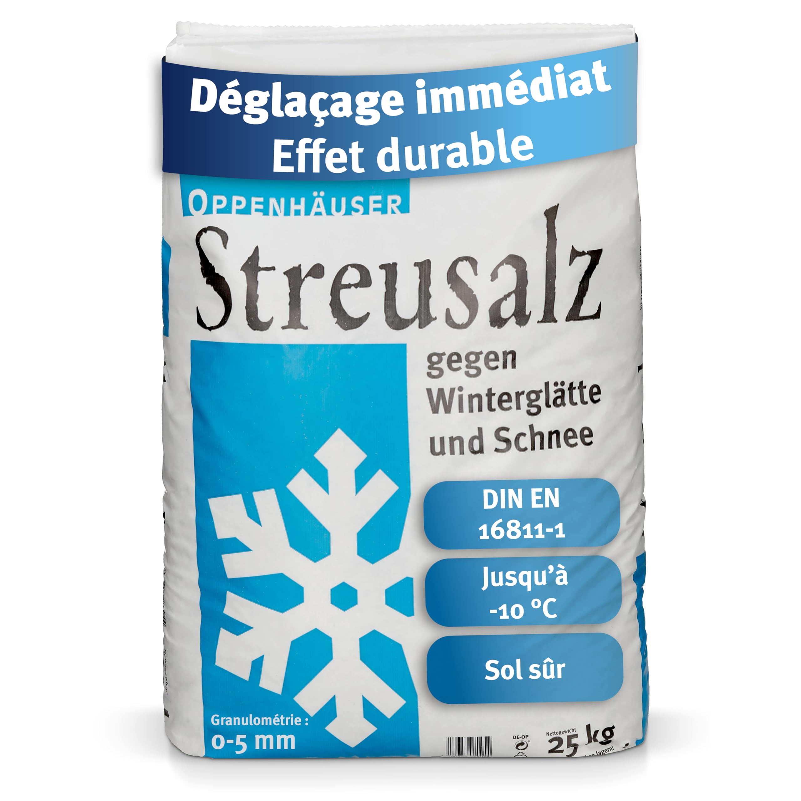 sel de déneigement 25 kg