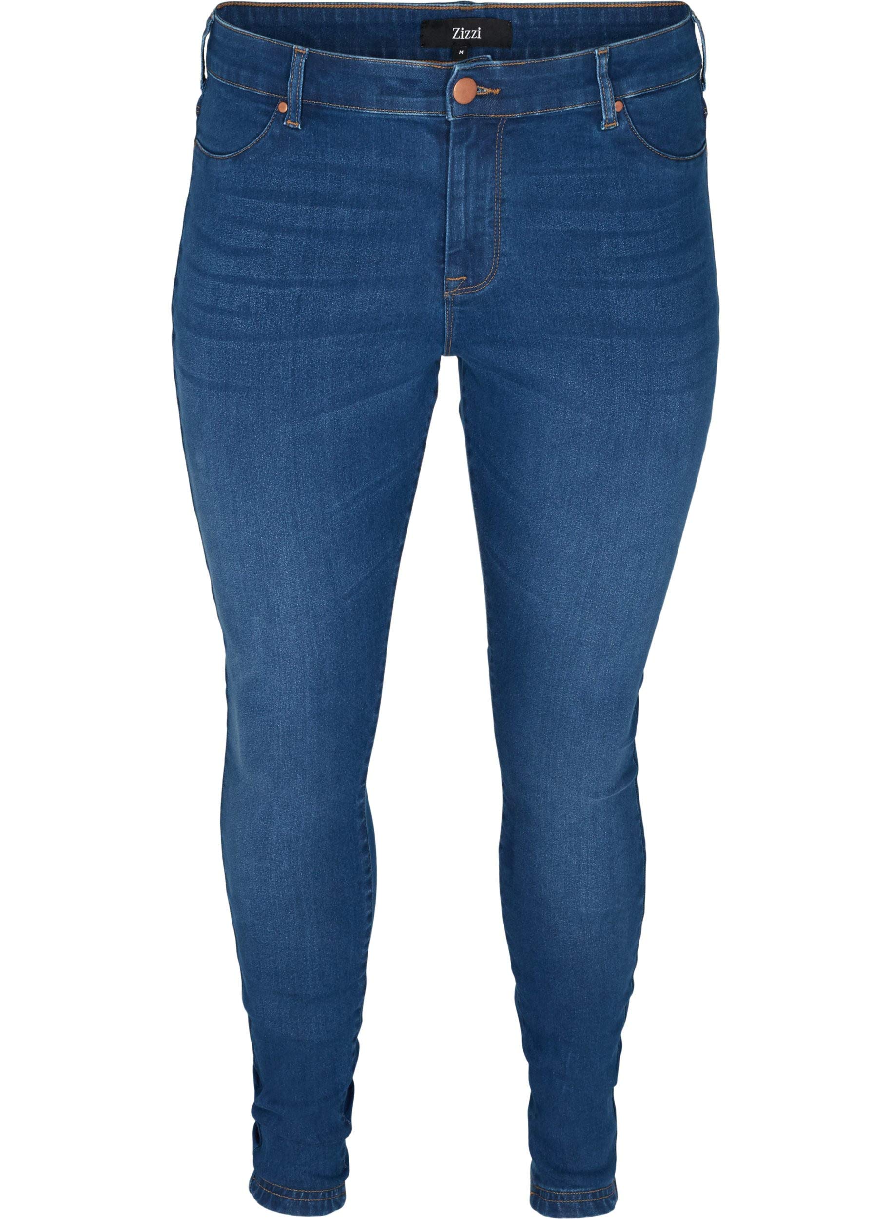 Zizzi Damen Große Größen Jeggings Baumwolle Stretch, Skinny Fit Hose für Frauen im Plus Size