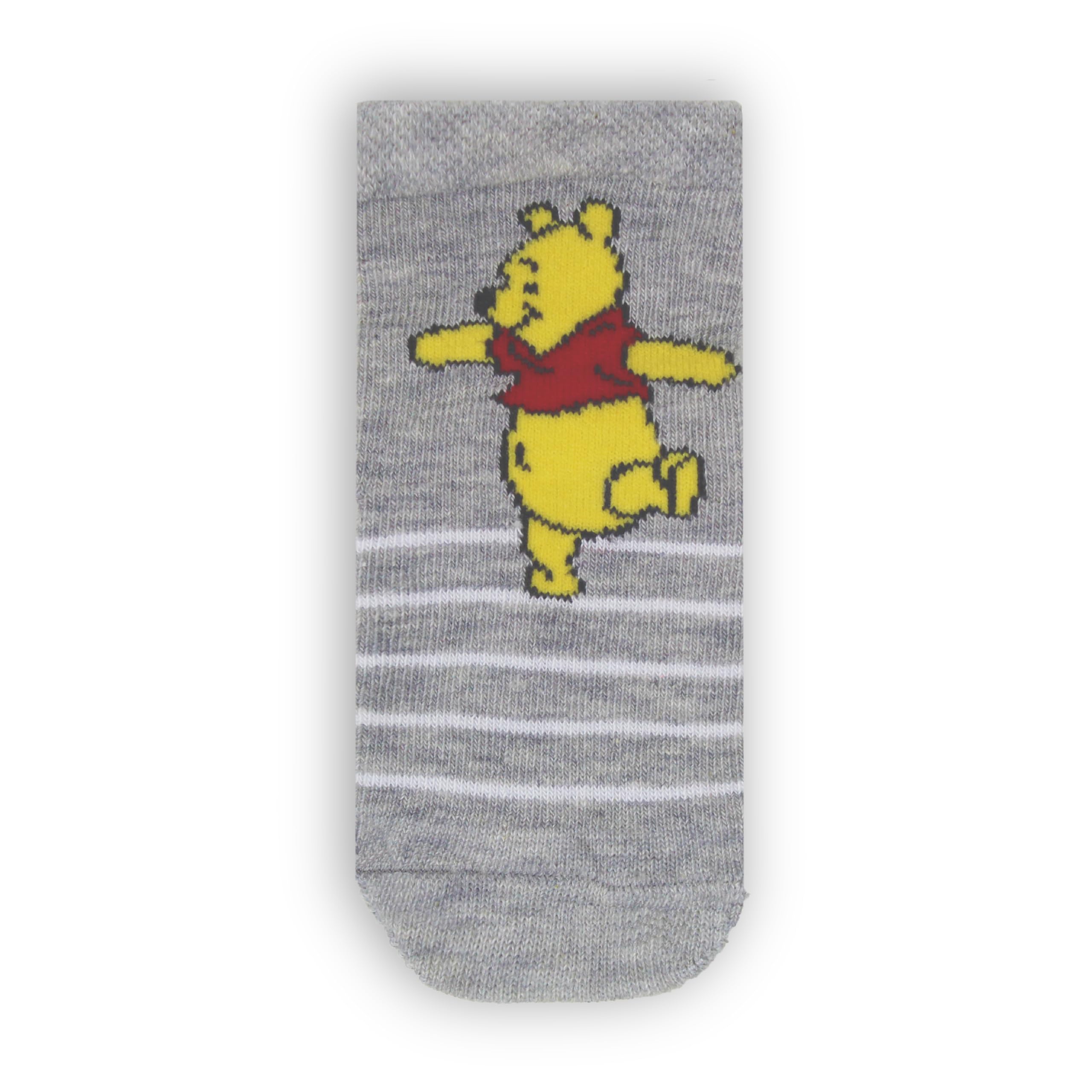 Disney Winnie l'ourson Chaussettes Mixte Bébé 3 Paires Coffret Cadeau Gris et Blanc