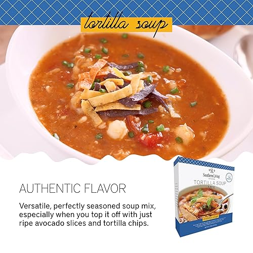Miniatura 2 de Southern Living Mezcla de sopa de tortilla, ingredientes frescos, mezcla de condimentos para sopa, cena familiar, cazuela de tortilla, sopa de