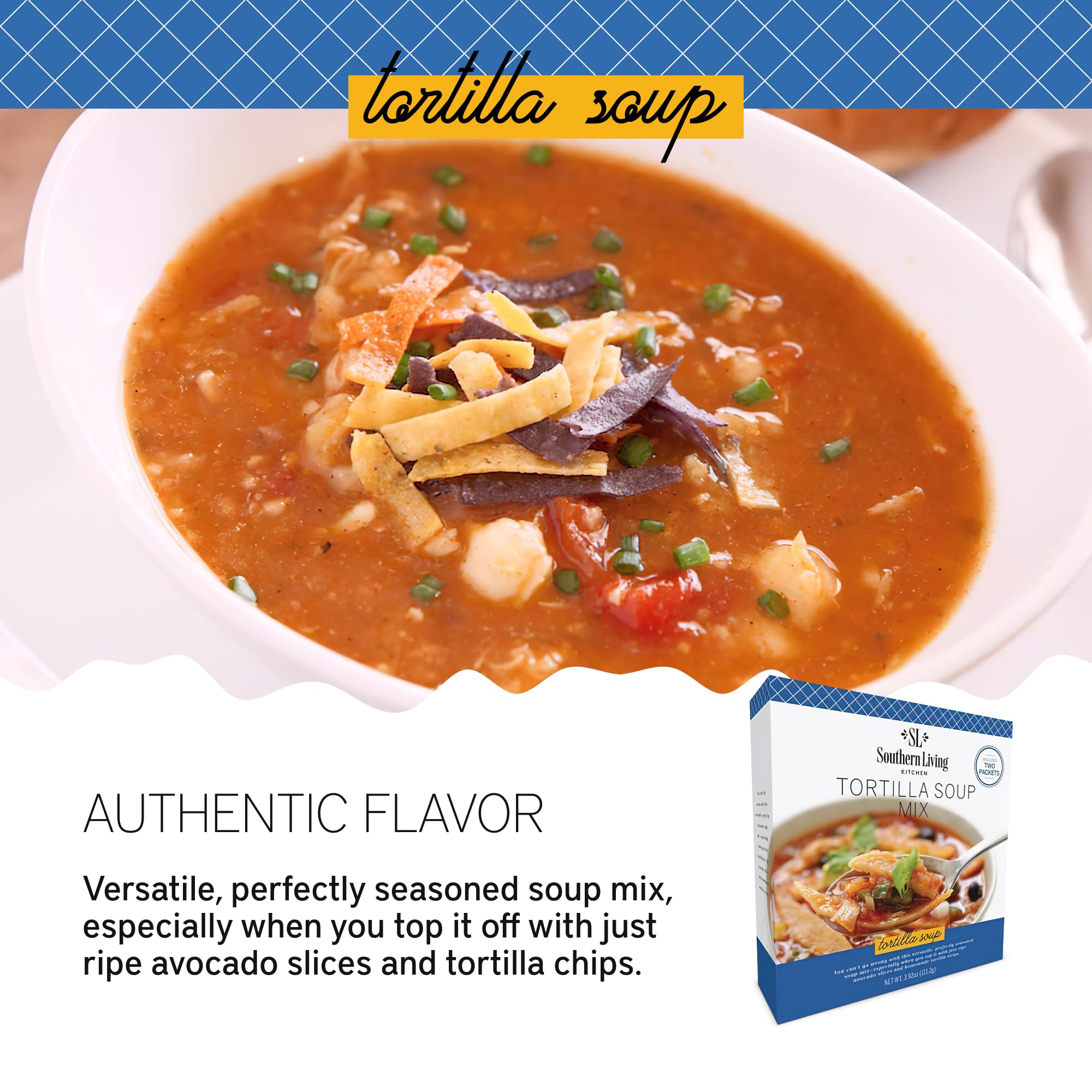 Southern Living Tortilla Soup Mix, Fresh Ingredients, Soup Seasoning Mix, Family Dinner, Tortilla Casserole, Tortilla Soup, Gourmet Meal, 2 Seasoning Packets