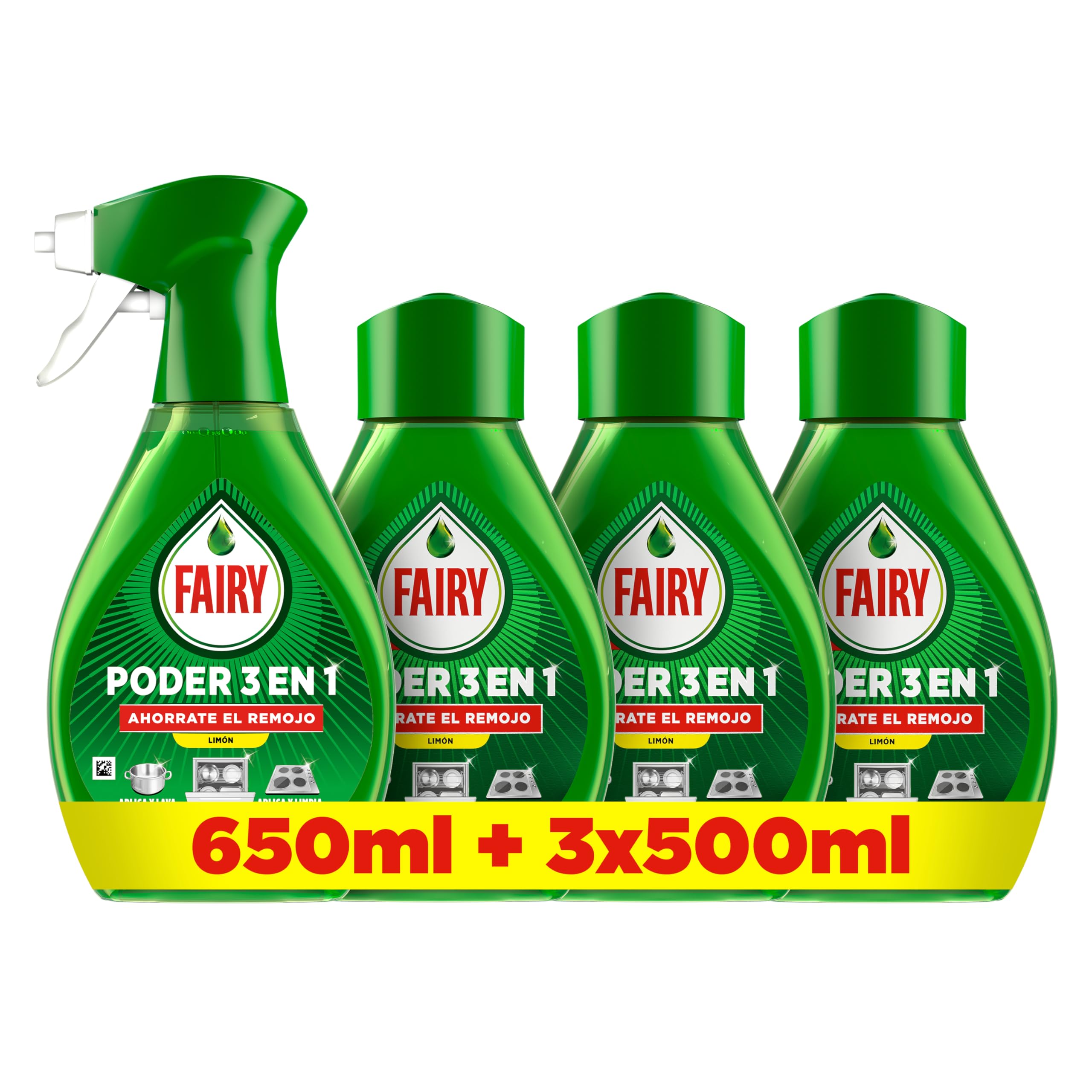 Fairy Spray Limón: Limpieza Rápida Sin Remojo 650ml + Rec...