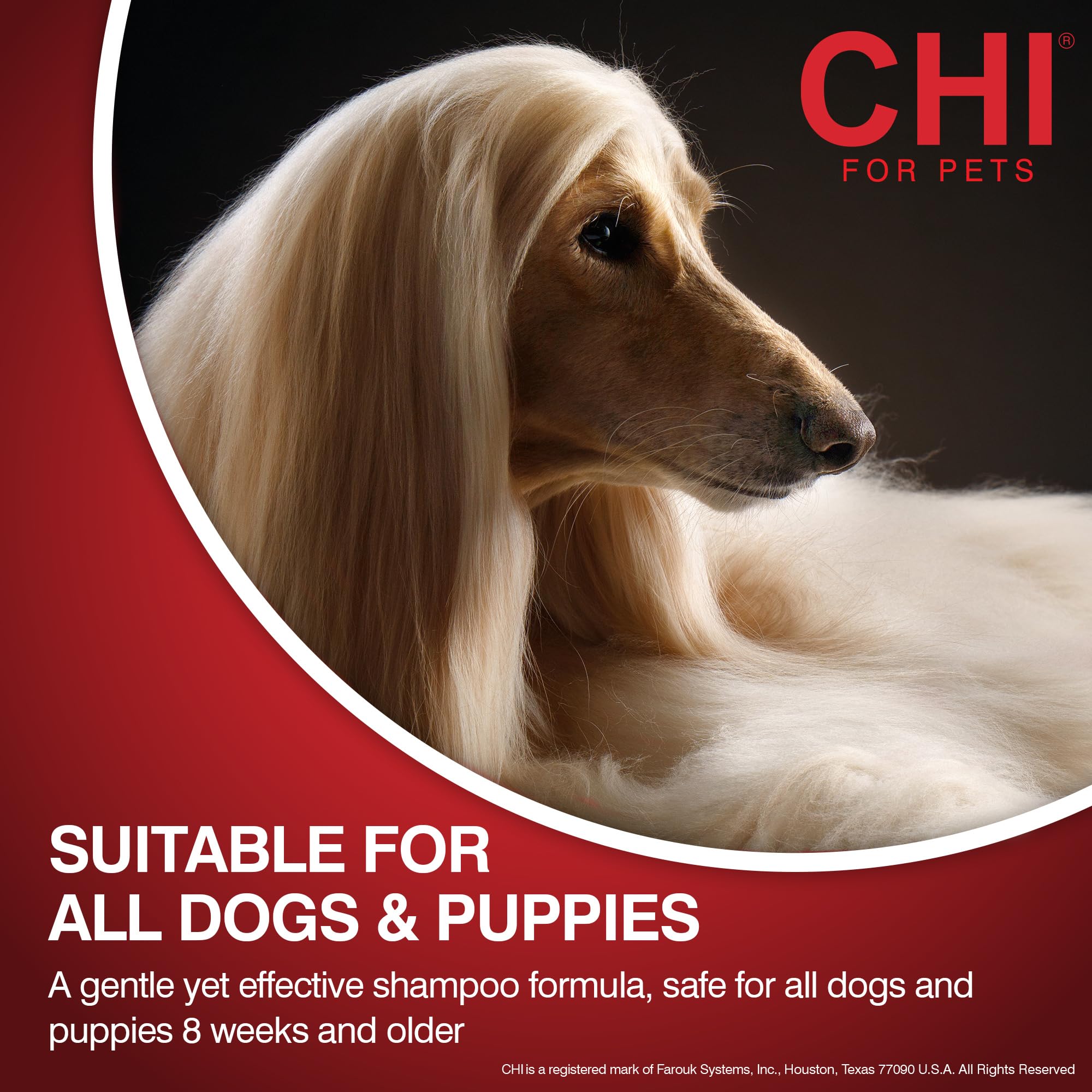 CHI for Dogs Tearless Puppy Shampoo with Silk Protein, Gentle Dog Wash for Young Coats, pH Balanced Sulfate and Paraben Free Formula, Puppies 8 Weeks+, Made in the USA, 16 Fl Oz - image 5