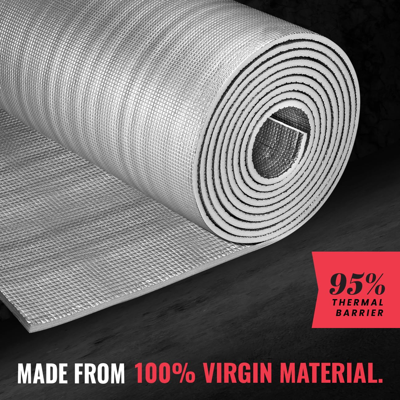 SEALTECH Ultra Heavy Duty 10mm Reflective Insulation Roll - Premium Foam Core Radiant Barrier for Energy Conservation -Commercial Grade Soundproofing Thermal Shield for Indoor and Outdoor (48