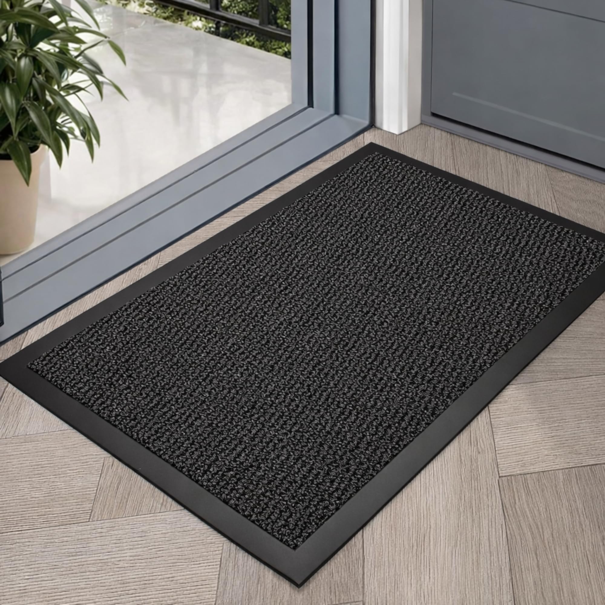 Door Mats Indoor – Absorbent, Non-Slip, Washable Door Mat for Back & Front Door, Patios- Stylish Low Profile, Rubber Backed Dust & Dirt Trapping Doormat, Barrier Mat & Entrance Rugs