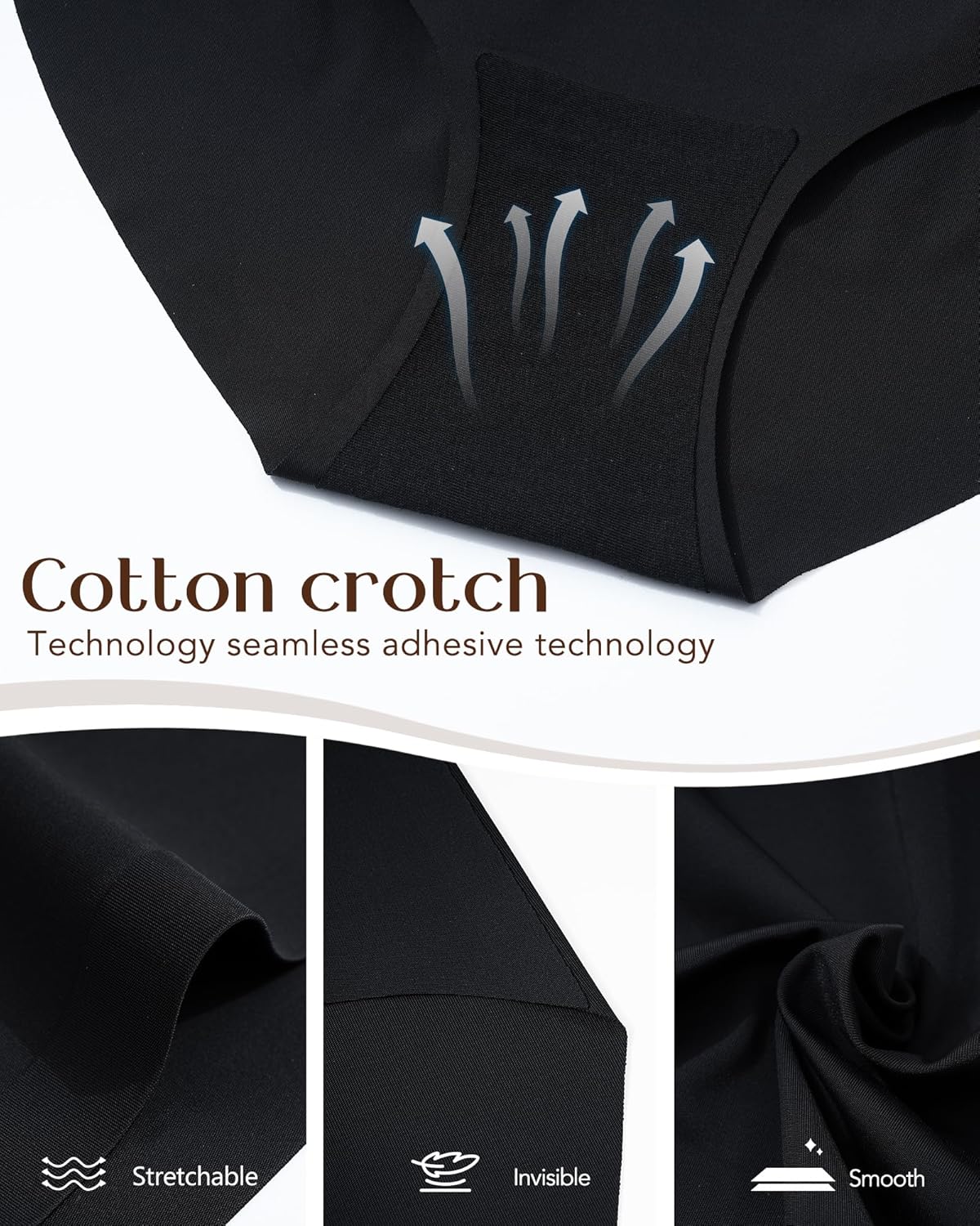 LEVAO Womens Underwear High Waist Seamless Briefs Full Coverage No Show Ladies Panties 4 Pack S-XXL - Image 5