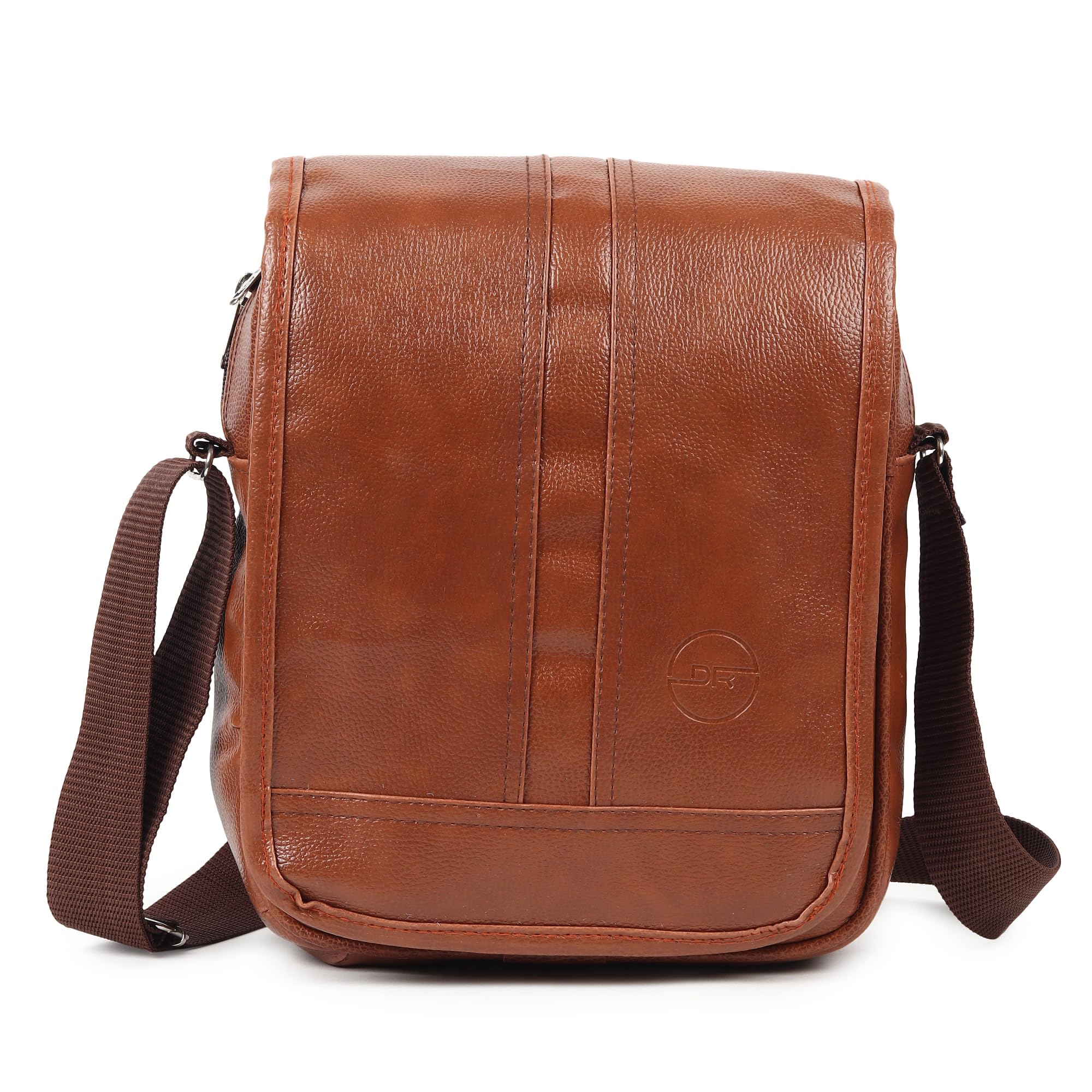 double r bags Unisex Faux Leather Cross Body Sling Bag With Adjustable Shoulder Strap for Travelling, Collage & School-picture-19
