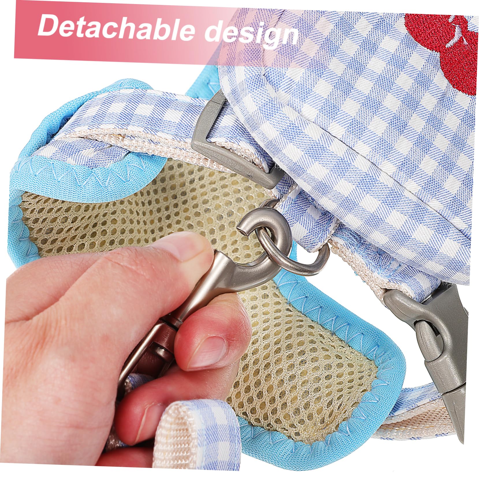BESPORTBLE 2pcs Detachable Dog Harness Backpack Pet Vest with Leash Cute Plaid Design for Small Dogs Lightweight and Easy to Carry