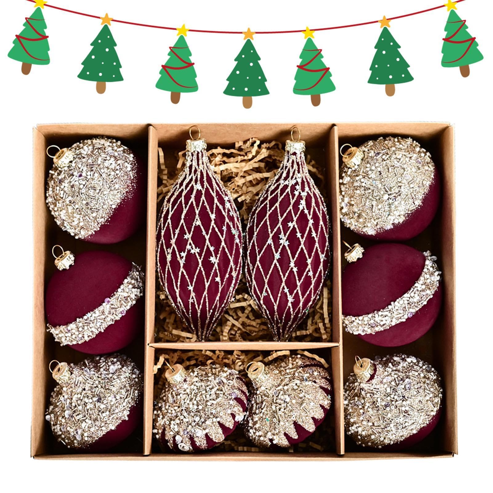 Boules floquées pour sapin de Noël incassables pour sublimer sans risque vos fêtes