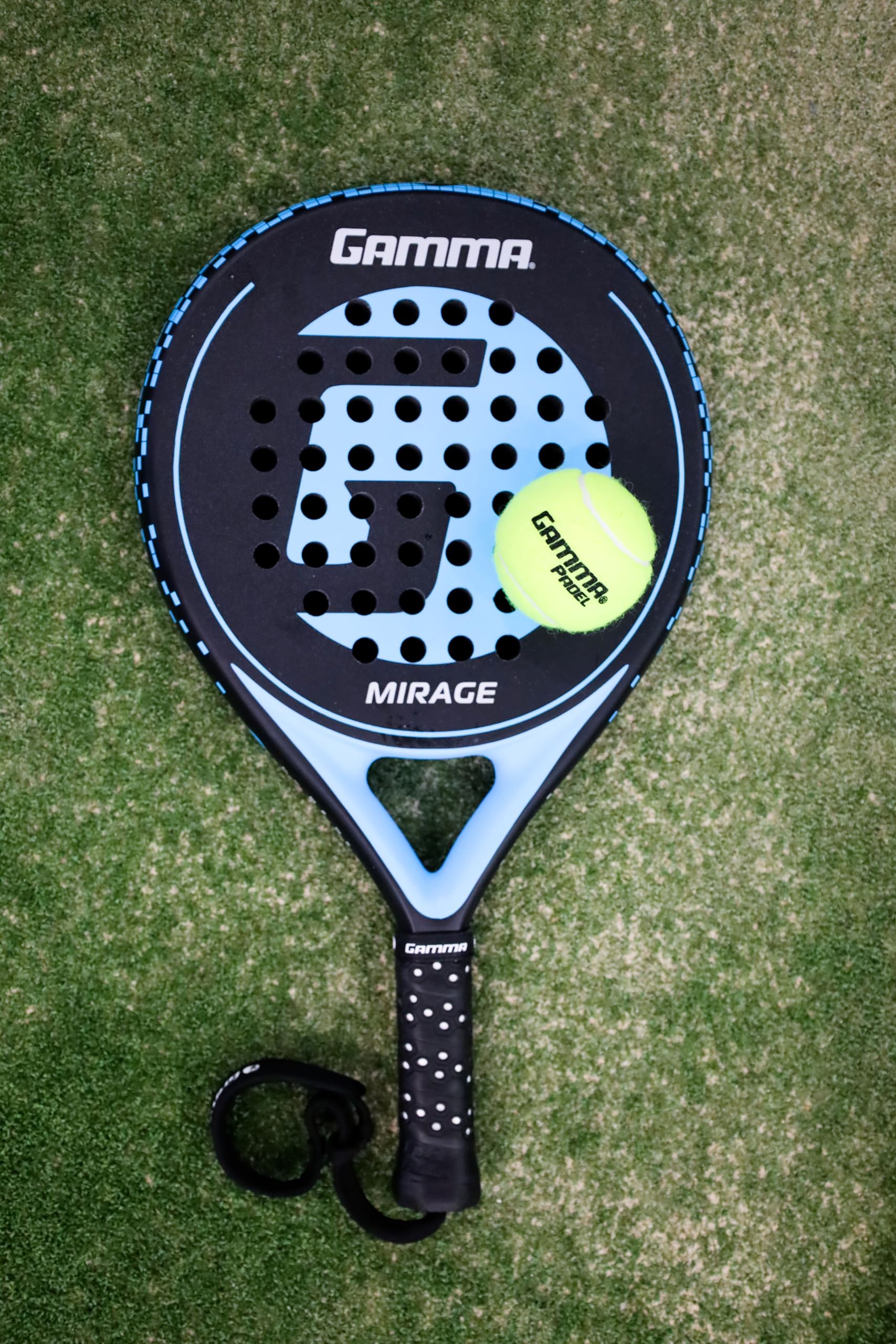 Gamma Pala de pádel Mirage - Forma Redonda para perdón y maniobrabilidad con Gran Punto Dulce, Tacto Suave - Control Mejorado, Giro y Comodidad para el Desarrollo de Habilidades
