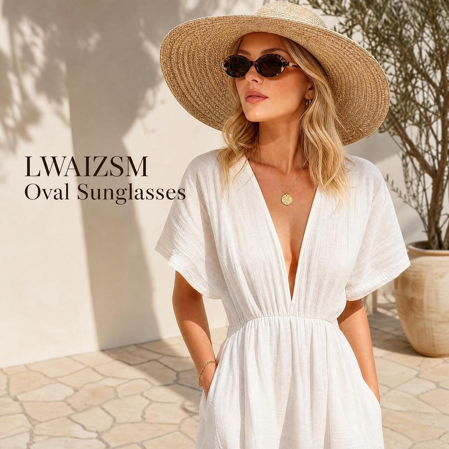Retro Oval Sunglasses for Women, Lightweight Small Vintage 90s Y2K Trendy Sun Glasses, UV400 Protection Shades image 3