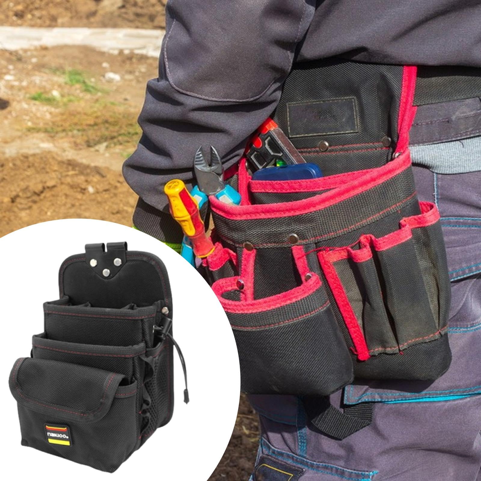 portautensili per elettricisti, in tessuto Oxford, con sgancio rapido, per artigiani e lavoratori, Style a Tool Pouch