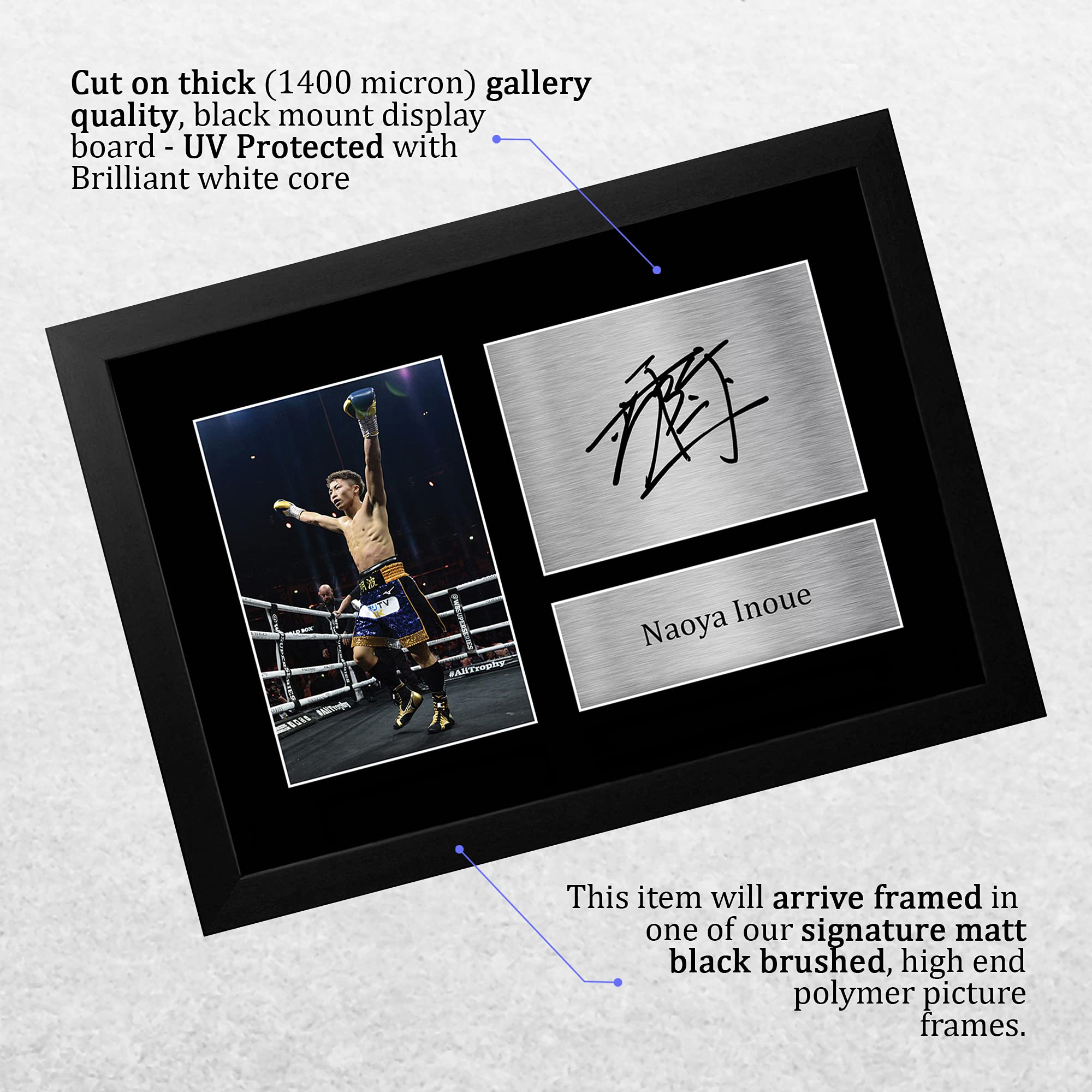 HWC Trading - Foto Con Autografo Stampato Di Ryan Garcia - Cornice A4 (33x24,5cm) - Regalo Per Fan Della Boxe