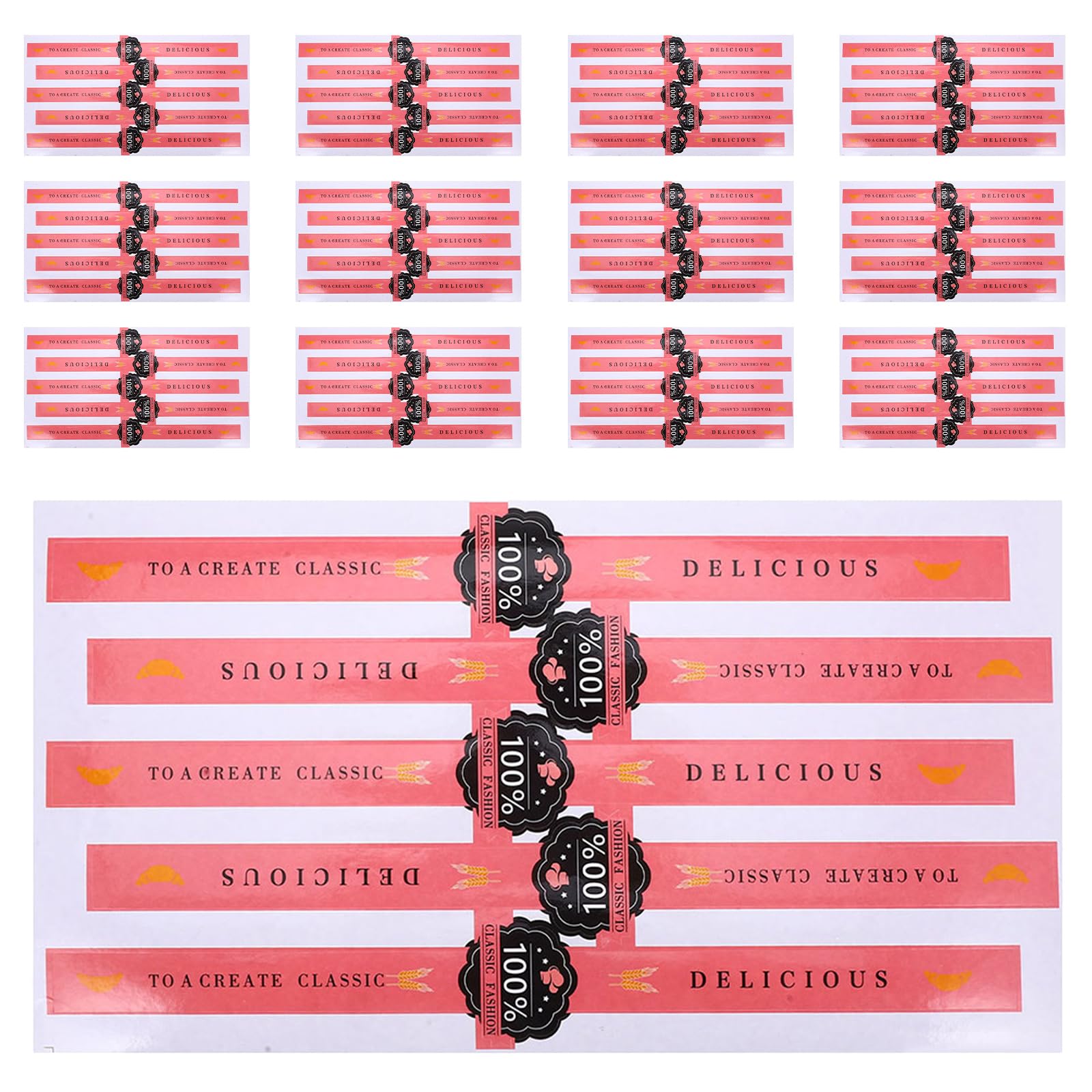BESTonZON 300 Adesivi per Dolci Autoadesivi Rosa Sigillo Antimanomissione per Scatole Regalo Barattoli e Bottiglie Etichette di Sicurezza per Confezioni di Dolci Fatte in Casa e