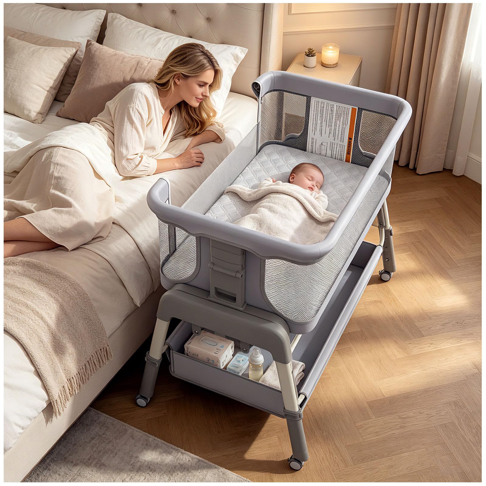 4-in-1 Baby Bedside Bassinet
