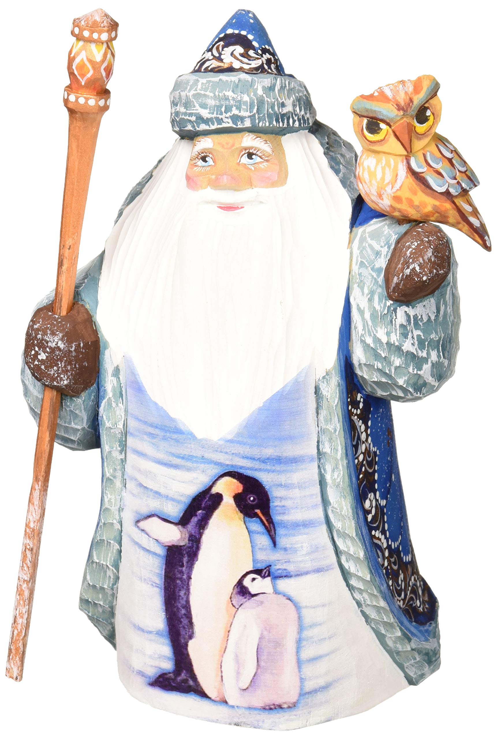 G. Debrekht Designocracy Yuletide Santa of Endearment Wood Carved Figurine - 8215568