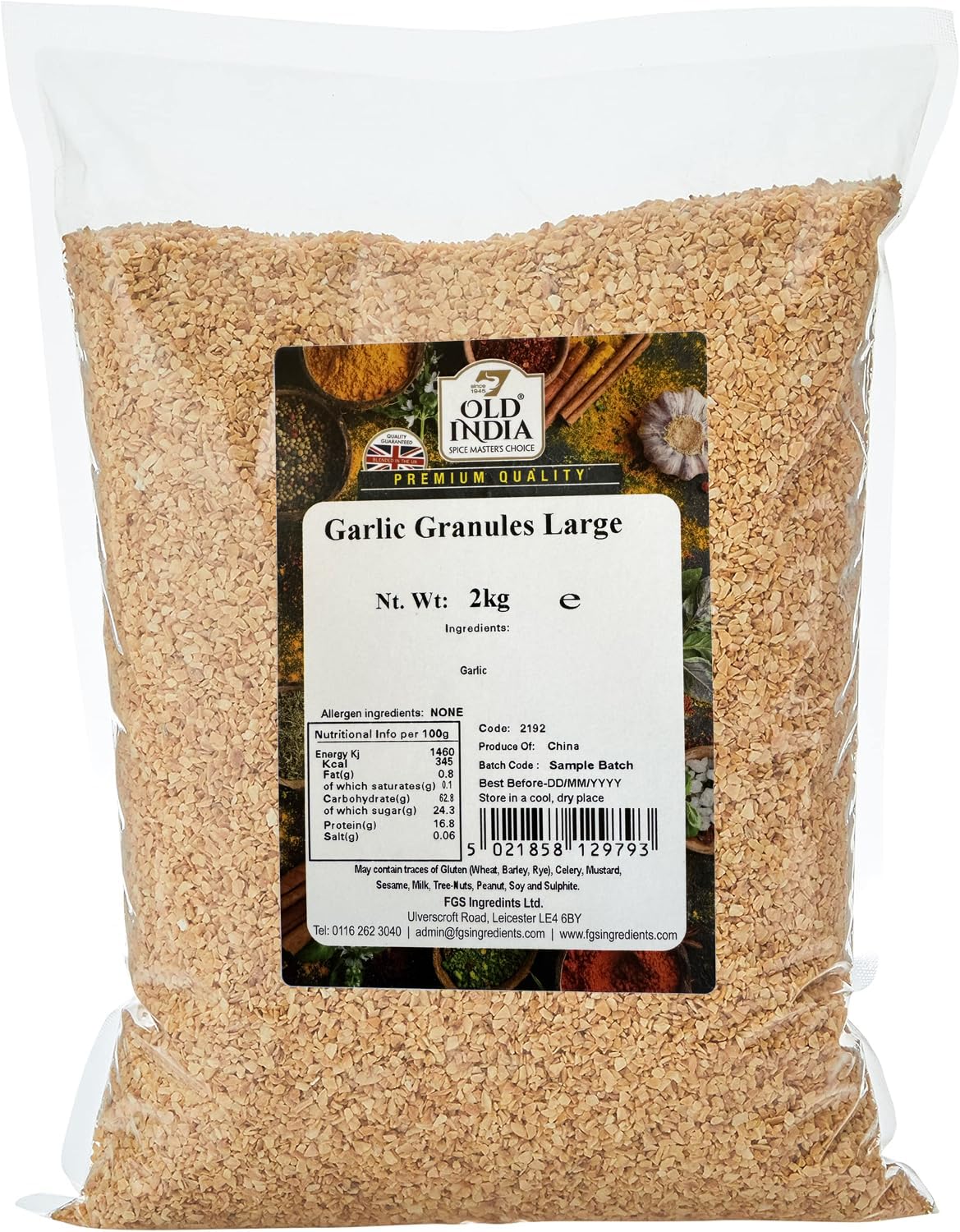 Old India Garlic Granules Large 2kg