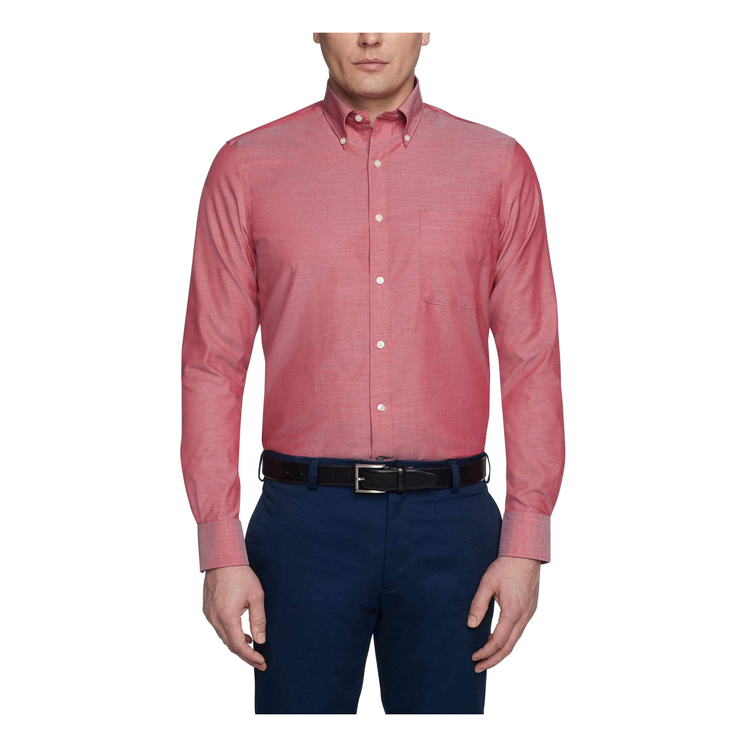 Tommy Hilfiger Men's Non Iron Solid Button Down Collar