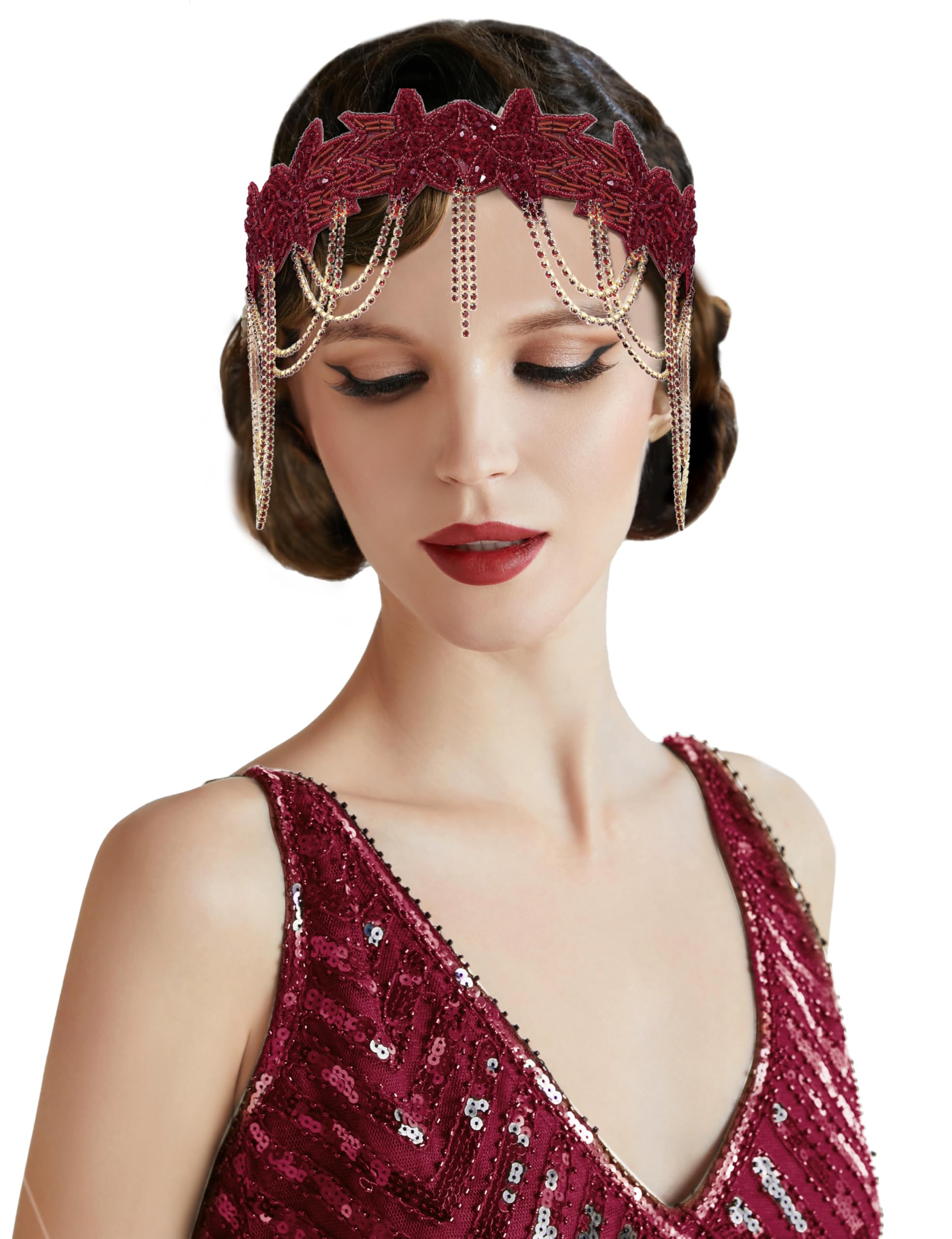 Amazon.com : BABEYOND 1920s Flapper Headpiece Roaring 20s 