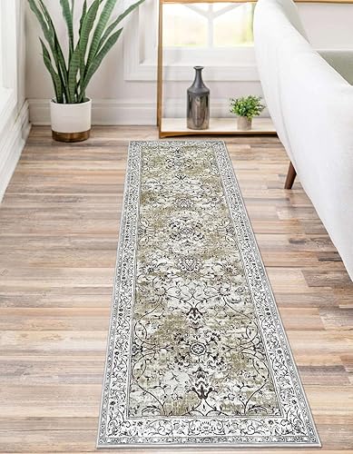 Miniatura 7 de KILOCOCO Moroccan Runner Rug 2x6 Washable Hallway Runner Rug, Vintage Floral Rug Kitchen Runner Rug 6 Feet Non-Slip Runners Distressed Boho Rug