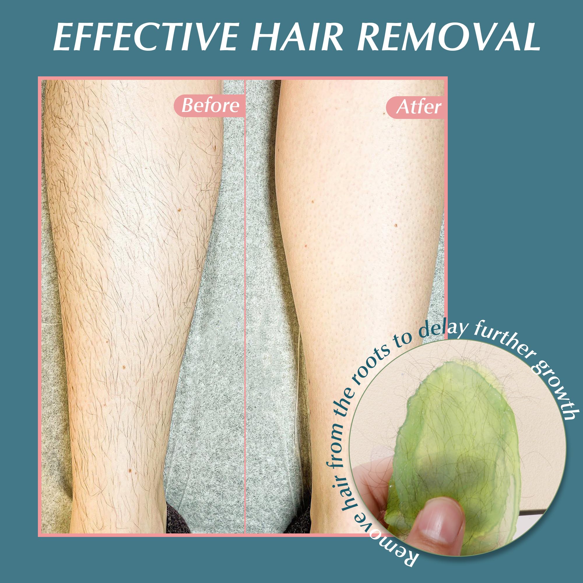 Hard Wax Beads for Hair Removal, 1lb Hard Wax for Sensitive Skin With Aloe Vera Extract, Formulated for Fine Hairs, Perfect Body Wax for Face Eyebrow Chin Upper Lip Leg Arm Bikini Waxing