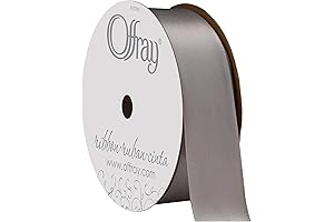 Berwick Offray 7/8" Silver Satin Ribbon for Crafts and Decoration