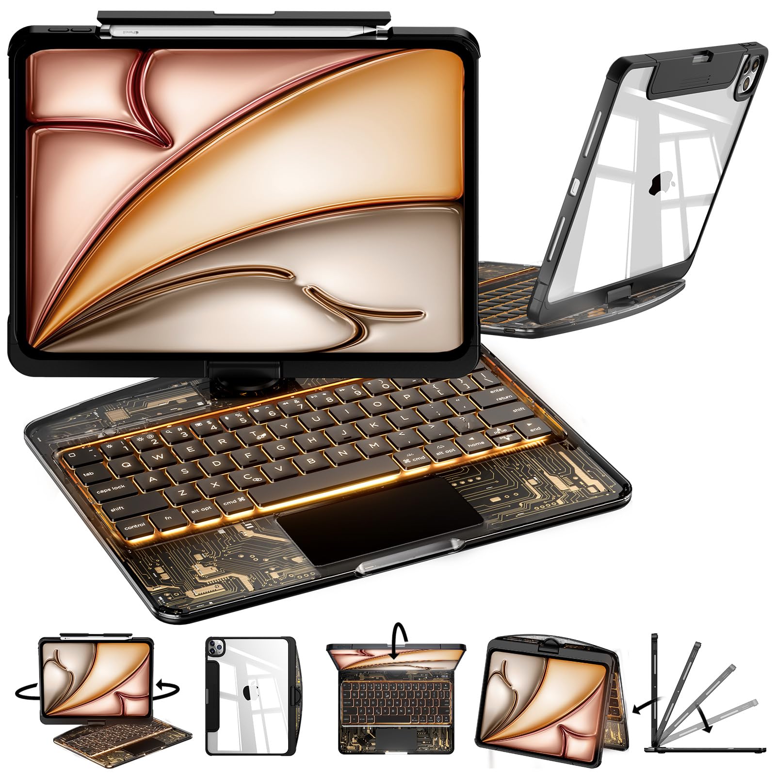 Amazon.com: CNAIDUNR iPad Keyboard Case,for iPad Pro 13-in (M4/M5