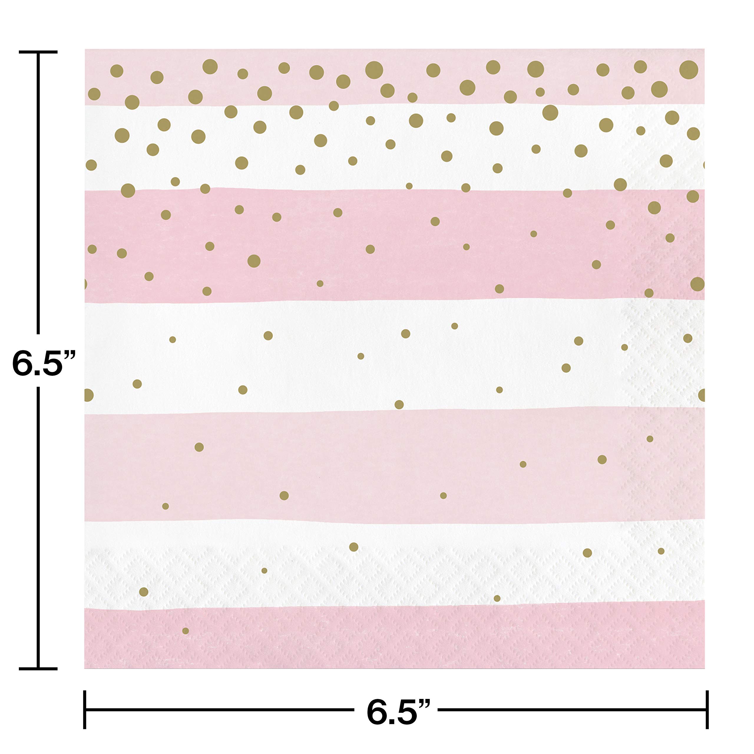 Creative Converting 346285 Servietten, Pink und Gold, 6.5"