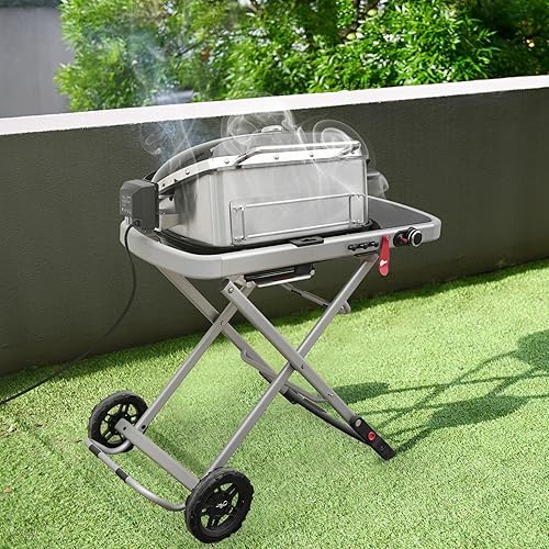 Miniatura 6 de Onlyfire - Anillo multiusos de acero inoxidable y kit combinado de pizza para parrilla de gas portátil Weber Traveler