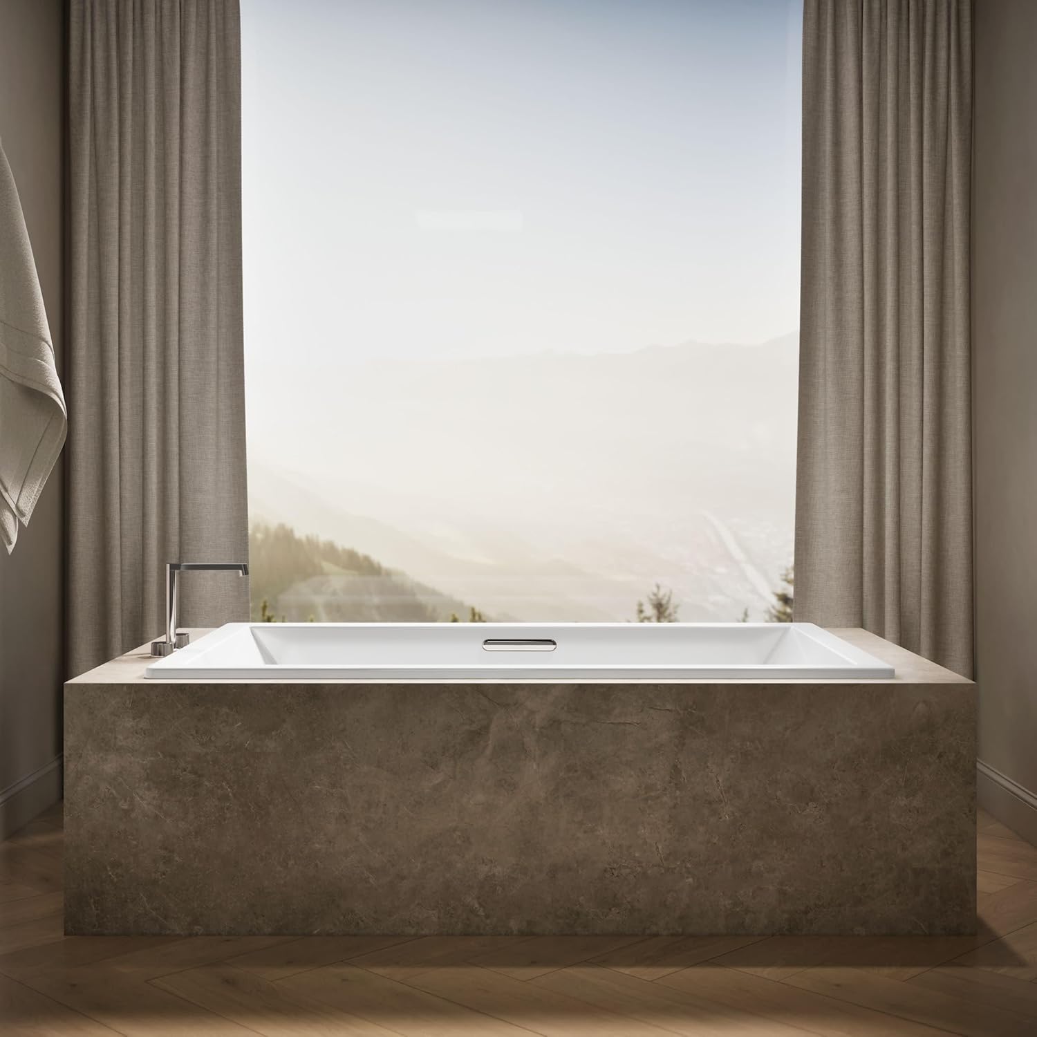 Kohler 1137-0 Underscore® 72" x 42" drop-in bath, White