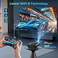 Vista 3 de Mini proyector, proyector de video GooDee HD de 1920 x 1080P, proyector de cine al aire libre DLP proyector de cine en casa con trípode y bolsa