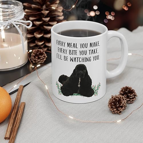 Miniatura 5 de Lovesout Divertidos regalos de cocker spaniel americano negro para mujer, Día de la Madre 2025 Every Meal You Make Every Bite You Take Coffee Mug