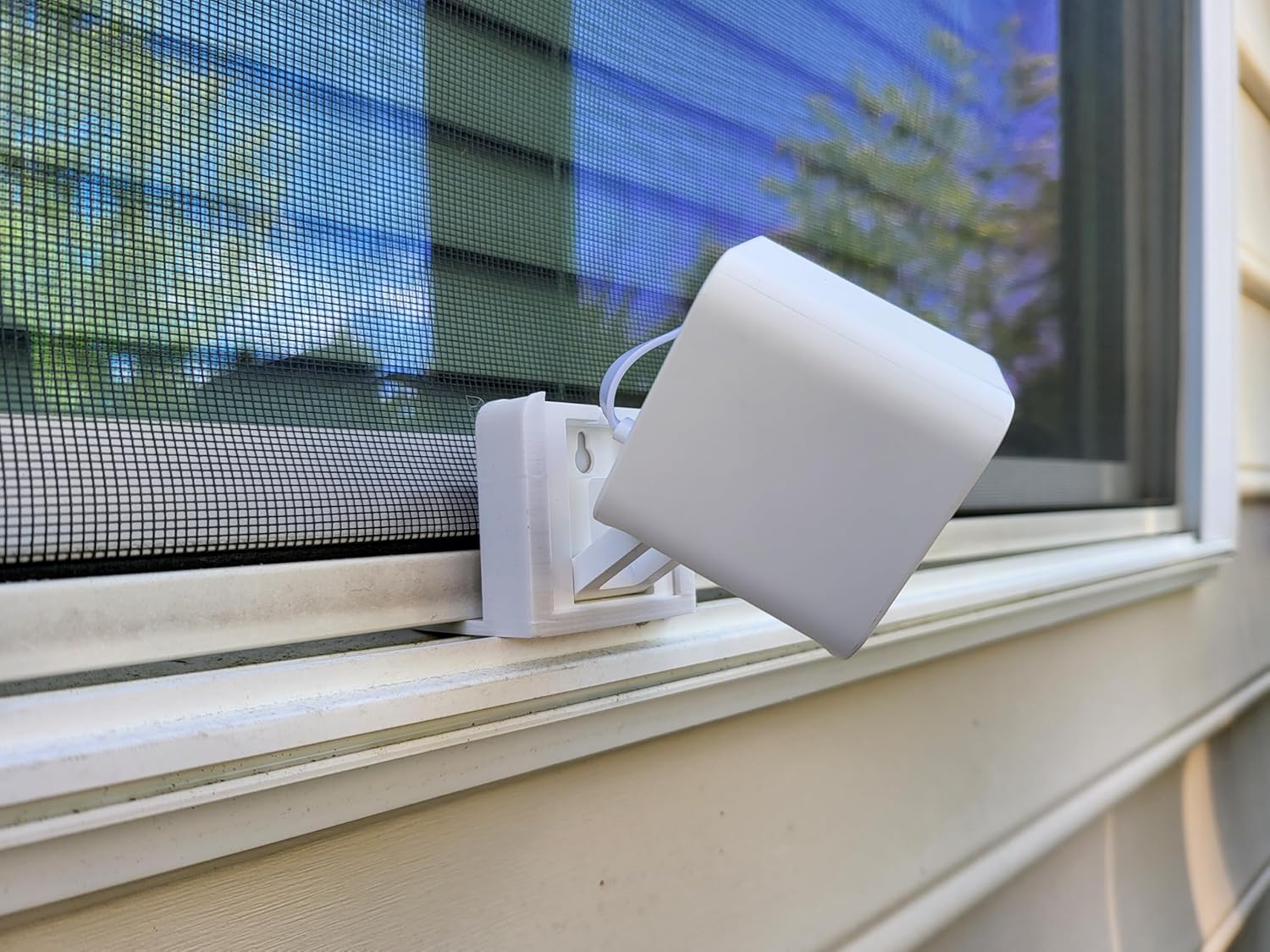 Window screen or window Mount compatible with Wyze Cam V4 or V3 security wireless camera for window sill | For sliding and non-sliding screens | For yard or driveway watching | 2 colors