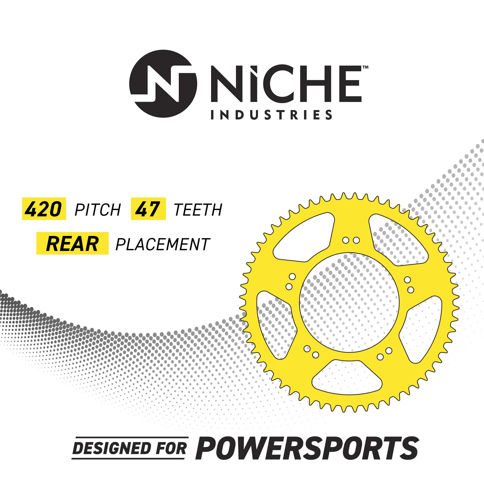 Amazon.com: NICHE 420 Pitch 47 Tooth Rear Drive Sprocket for 2000