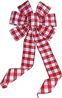 Vista 12 de Lazo de corona de cinta de arpillera natural - 10 pulgadas de ancho, colas de 18 pulgadas de largo, decoración de árbol de Navidad, casa de campo