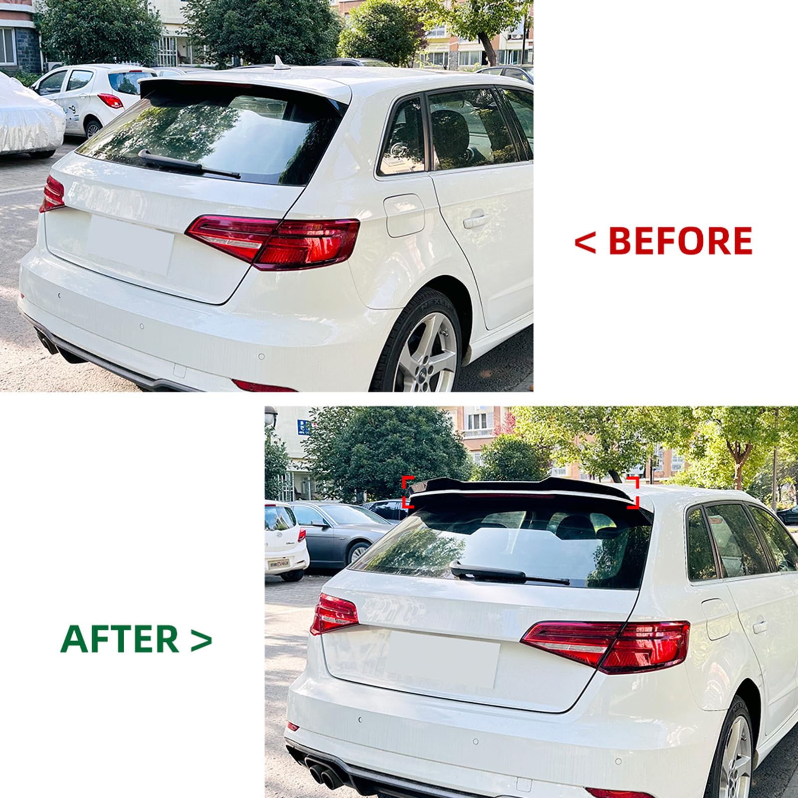 Spoiler posteriore per bagagliaio per Audi A3 S3 RS3 8V Sline Hatchback 2014-2020