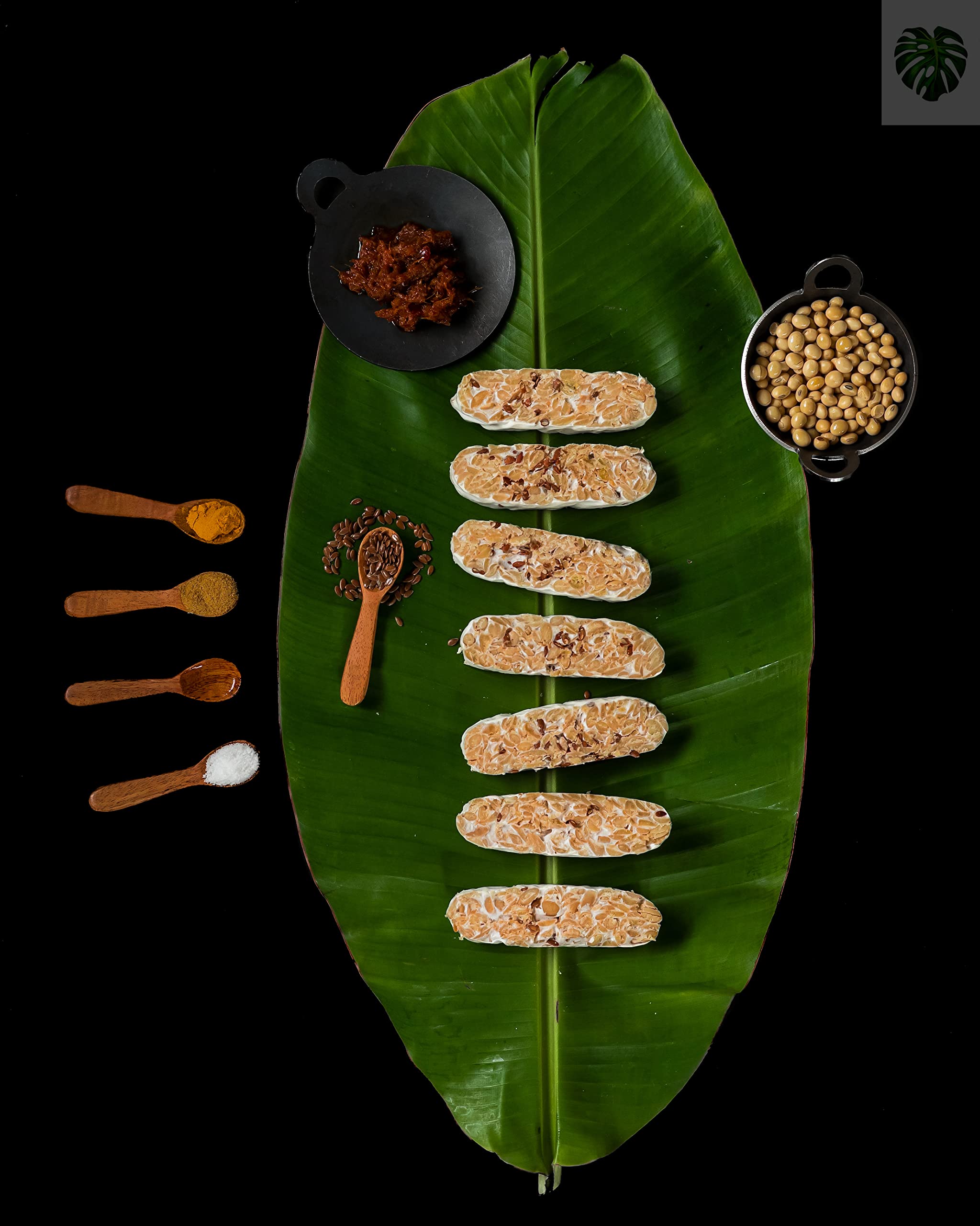 TEMPEHCHENNAI Soybean Tempeh(Pack Of Two)Indonesian Tempeh One With Flax Seeds And Second With Pumpkin Seedstempeh,- Vegetarian Protein|More Nutriment Than Paneer & Tofu|Gut-Friendly Protein,200 Grams