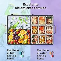 Vista 4 de Bolsa enfriadora – Suave enfriador de viaje con capacidad para 45 latas, se mantiene frío durante 8 horas y caliente durante 6 horas – Organizador
