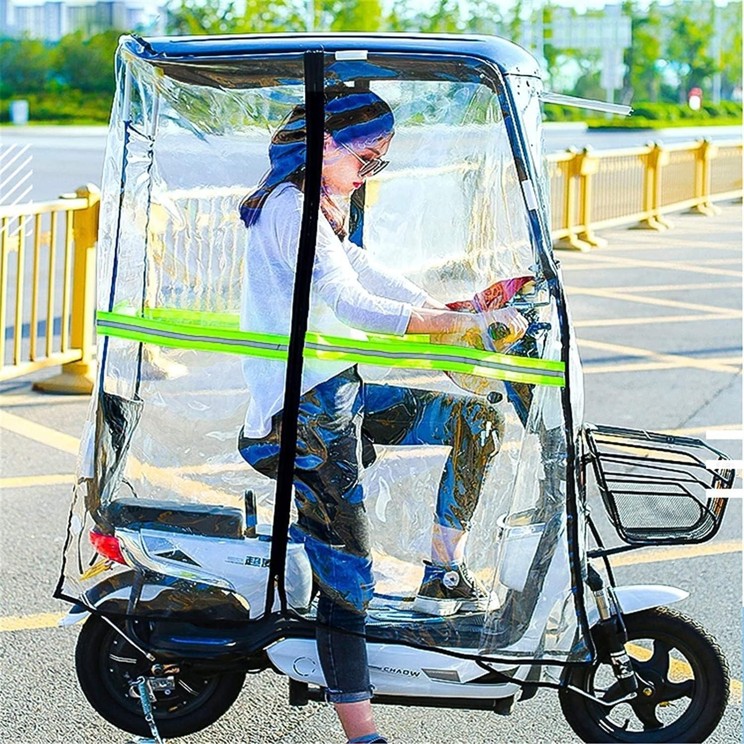 Waterproof Electric Bike Cover - Universal Outdoor Sunshade for Electric Motorcycles, Mobility Scooters, Battery Cars & More