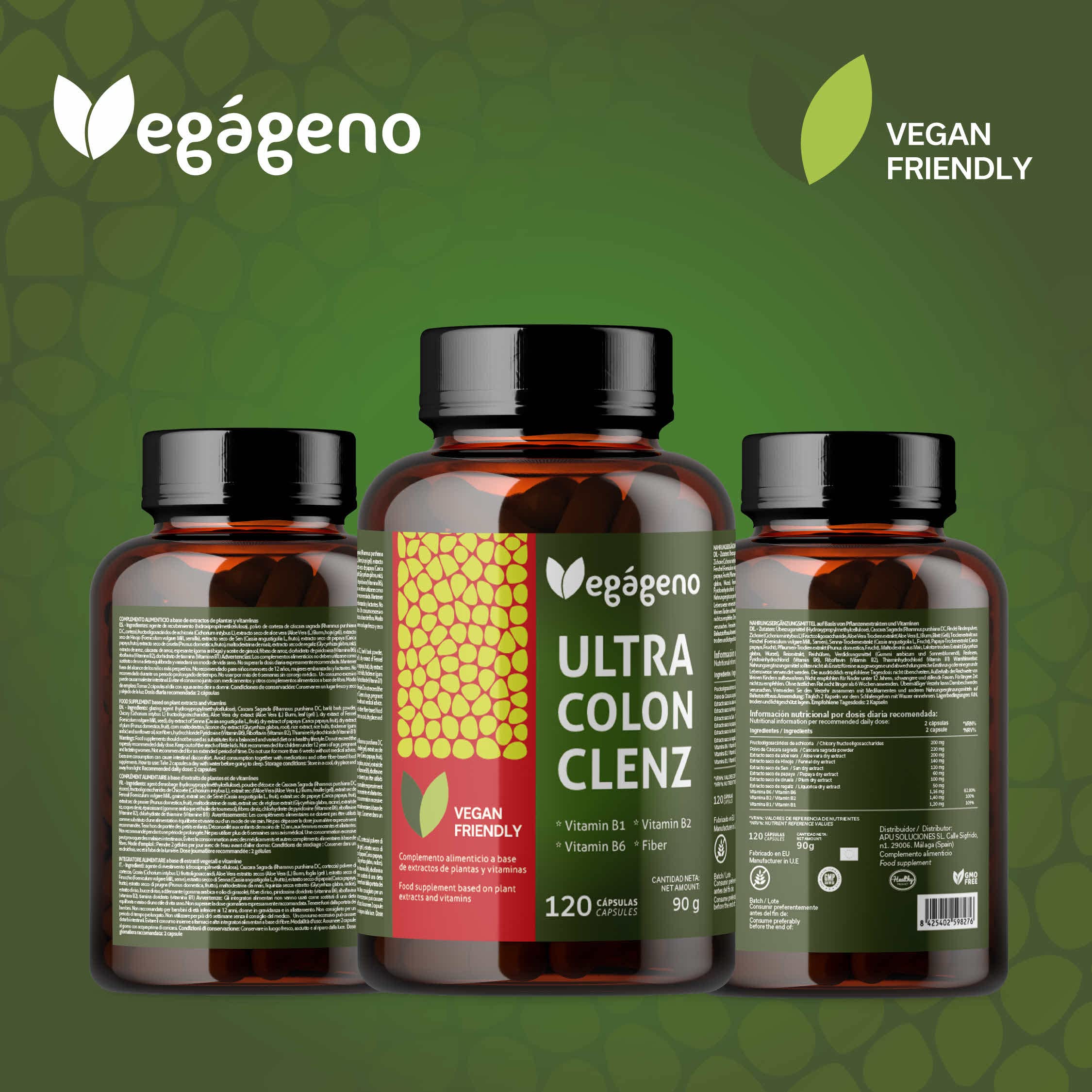 COLON CLENZ – Aloe Vera, Cascara Sagrada, Senna, Papaya, Entgiftung, gegen Verstopfung und Blähungen, 100% natürlich, glutenfrei, Darmreinigung, Darmreinigungs-Probiotika, 120 Kapseln