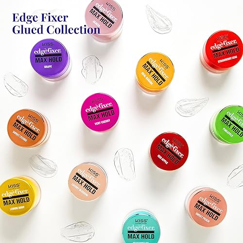 Miniatura 6 de Red by Kiss Edge Fixer 24 Hour Maximum Hold Edge Wax No Flaking Biotina B7 Gel para el cabello con infusión de biotina B7, 1.01 onzas líquidas (sin