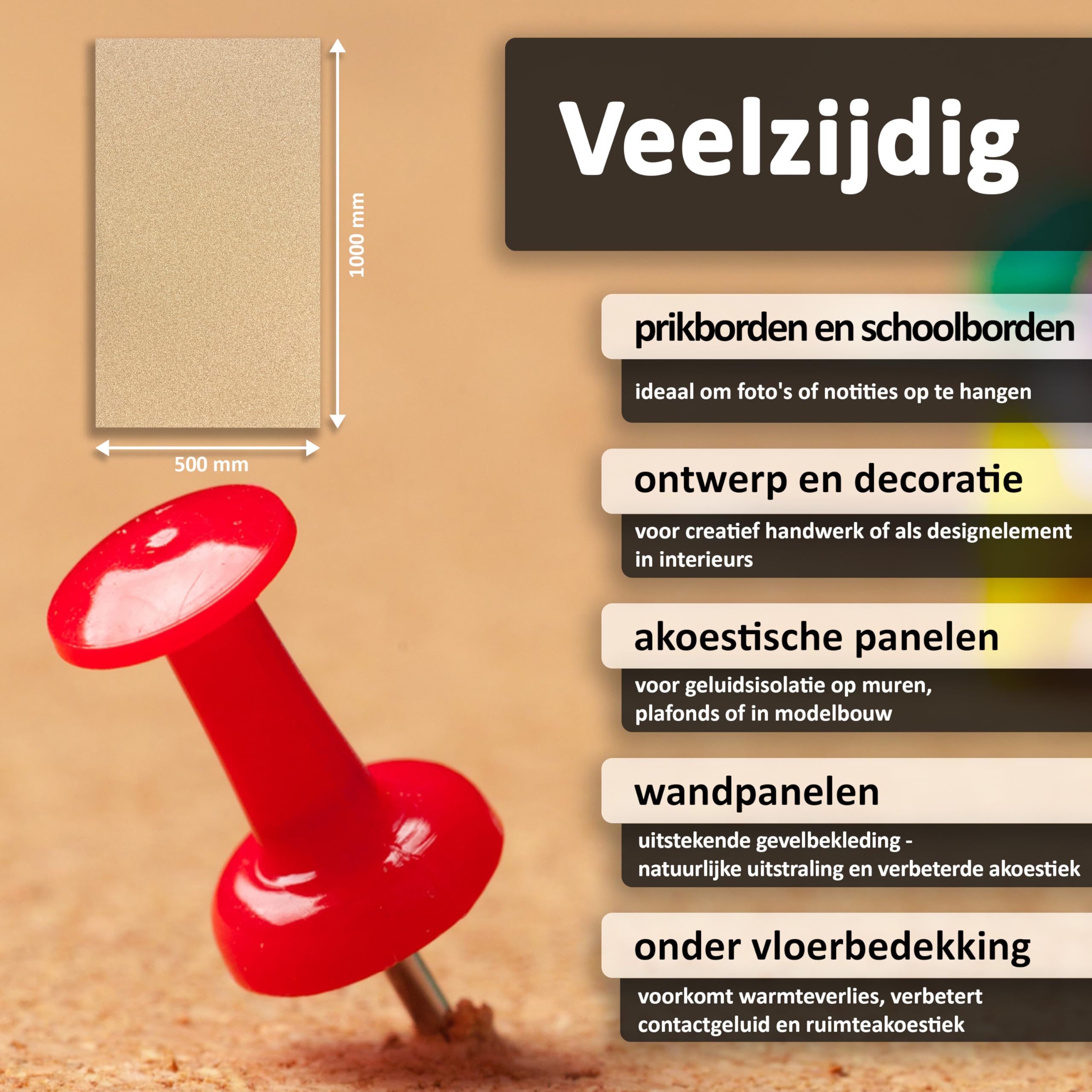 Geëxpandeerde kurkplaat 40 mm dik | Ecologische gevelbekleding
