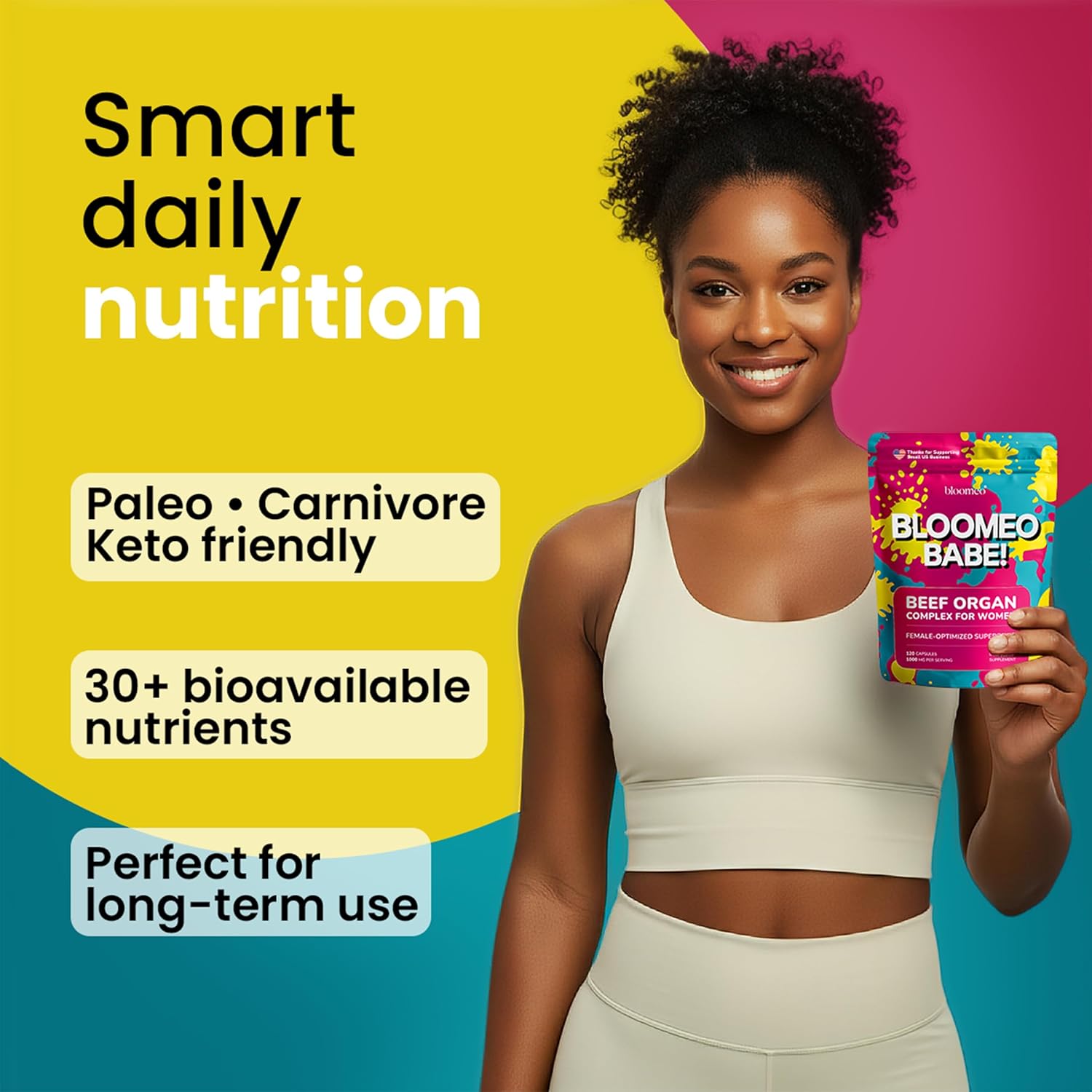 Beef Organ Supplement for Women – Grass Fed Liver, Uterus, Ovary, Heart, Kidney – 30+ Nutrients to Support Hormone Balance, Cycle Health, Energy, Immunity, Skin & Hair – Made in USA & 3rd Party Tested - Image 2