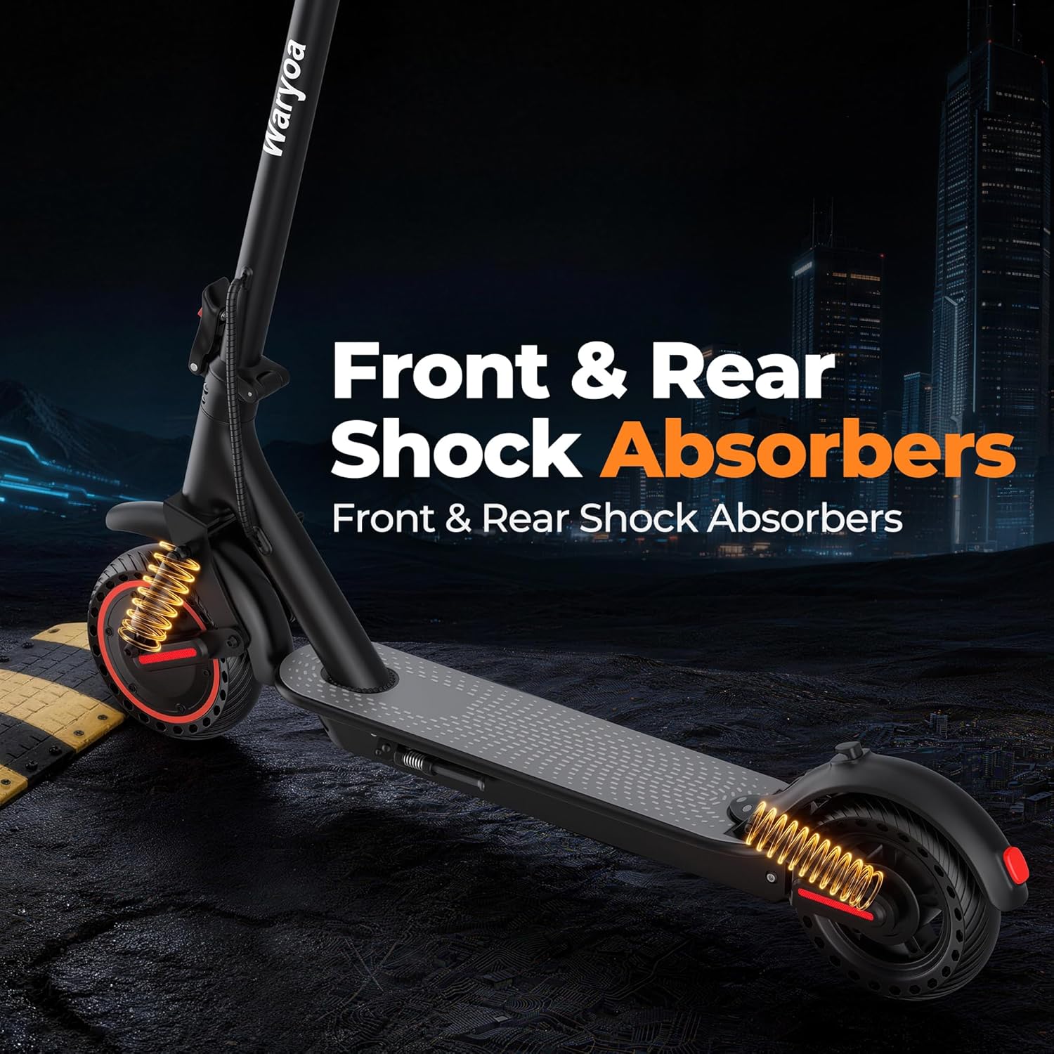 Foldable Electric Scooter for Adults, 350W/500W Motor, Up to 22 MPH, 8.5"/10"/14" Tires, 15‑31 Miles Range, Dual Brakes E Scooter with Seat & Bag
