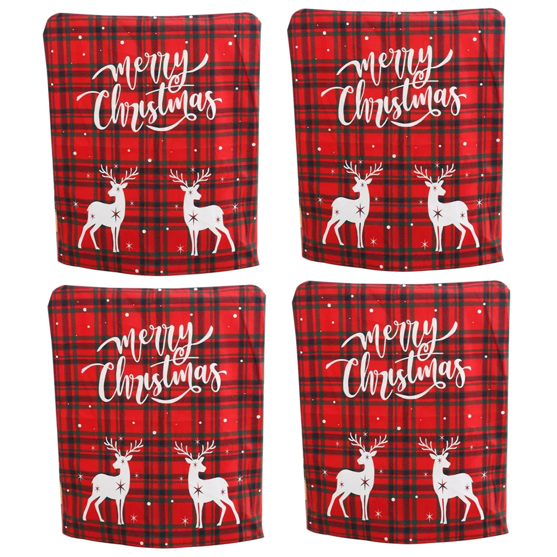 Housses de chaise de Noël lot de 4 en polyester de 50,8 x 48,3 cm pour salle à manger
