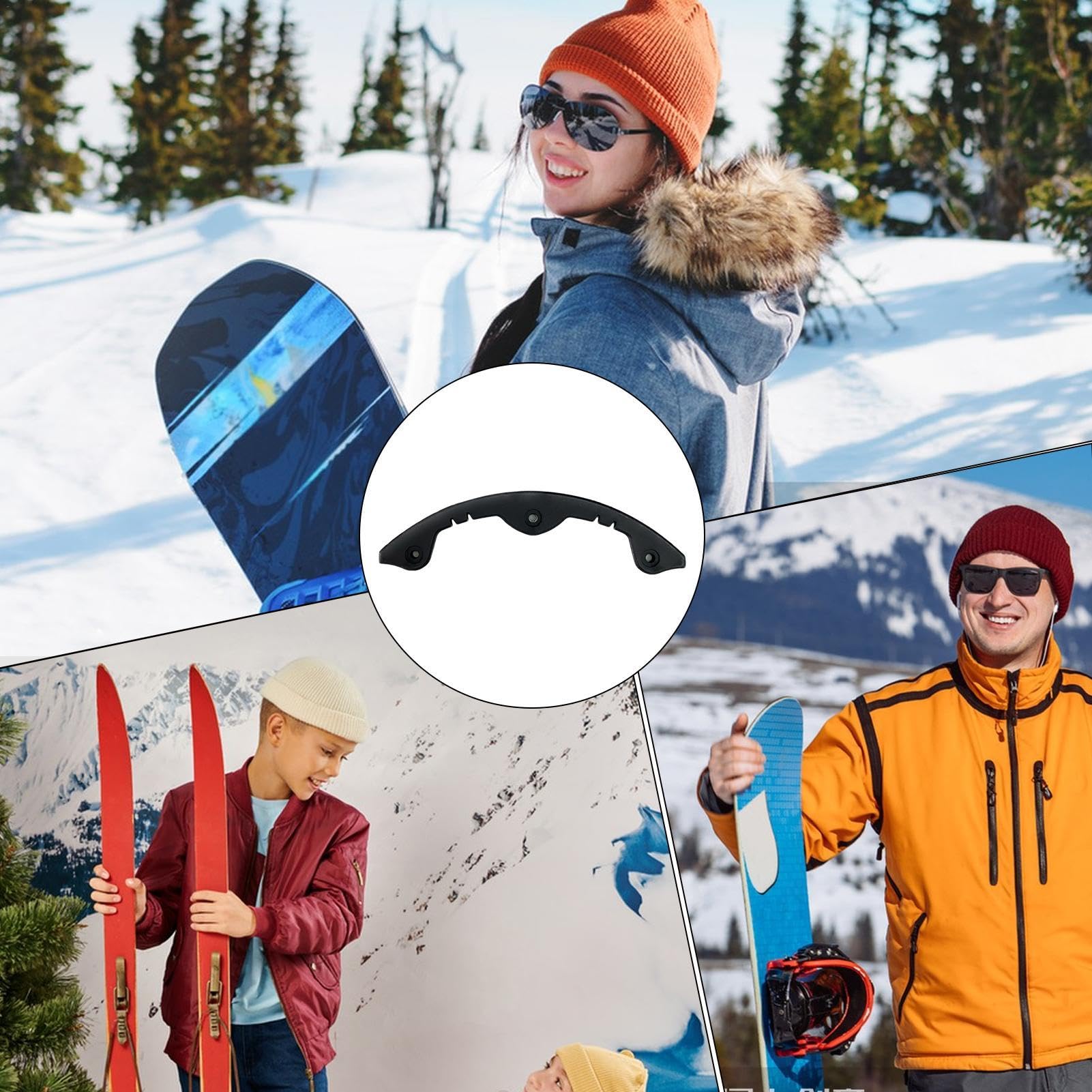 Striscia anticollisione per snowboard, protezione per il naso per longboard, Barra di protezione flessibile per snowboard, Copertura per tavola da skateboard, protezione per bordi da snowboard per ska