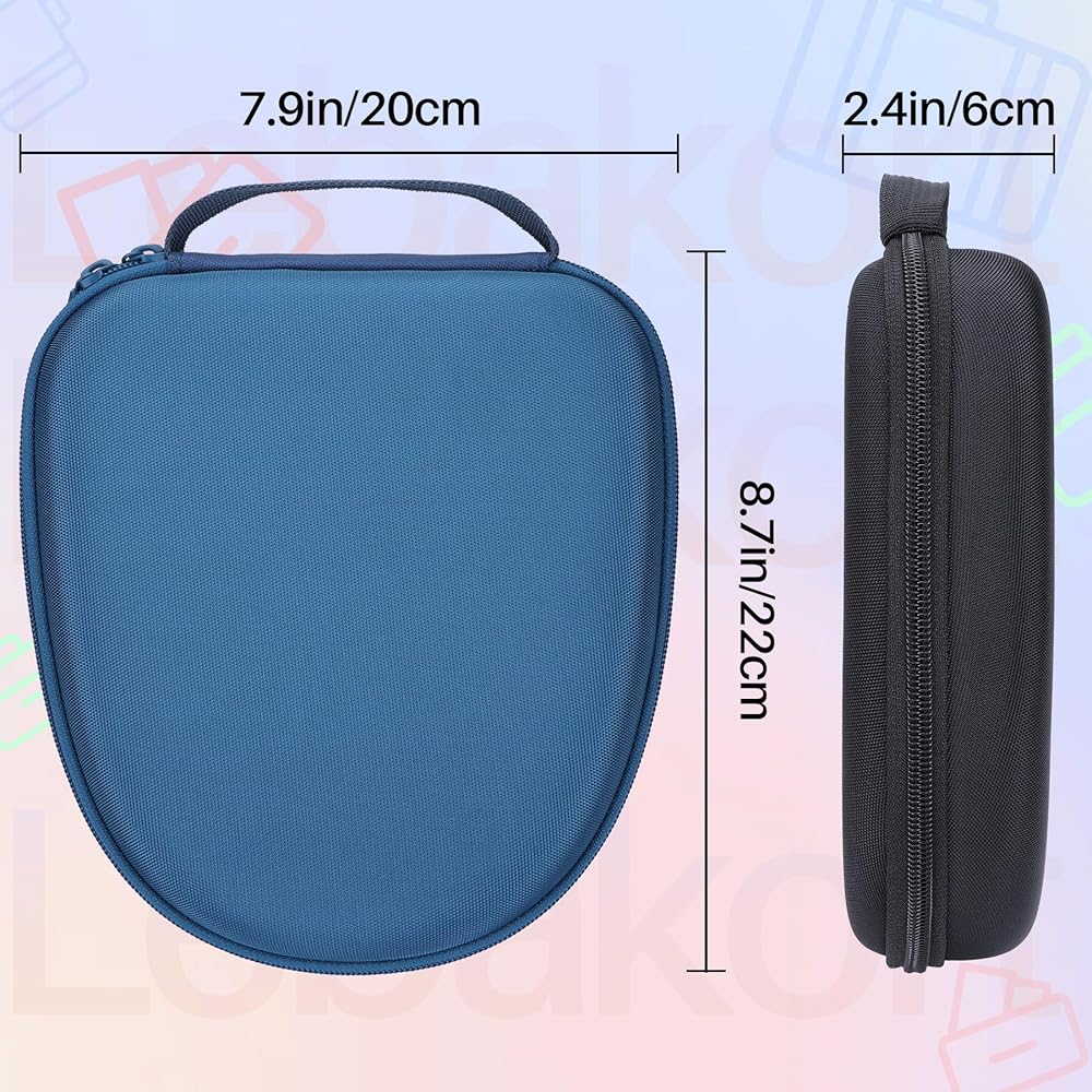 Lebakort Hard Carry Case Compatible With Anker Soundcore Life Q20 Q30 Q35 Q40 Q45 Q20 Q20i Hybrid Active Noise Cancelling Headphones (Blue Case - View #10