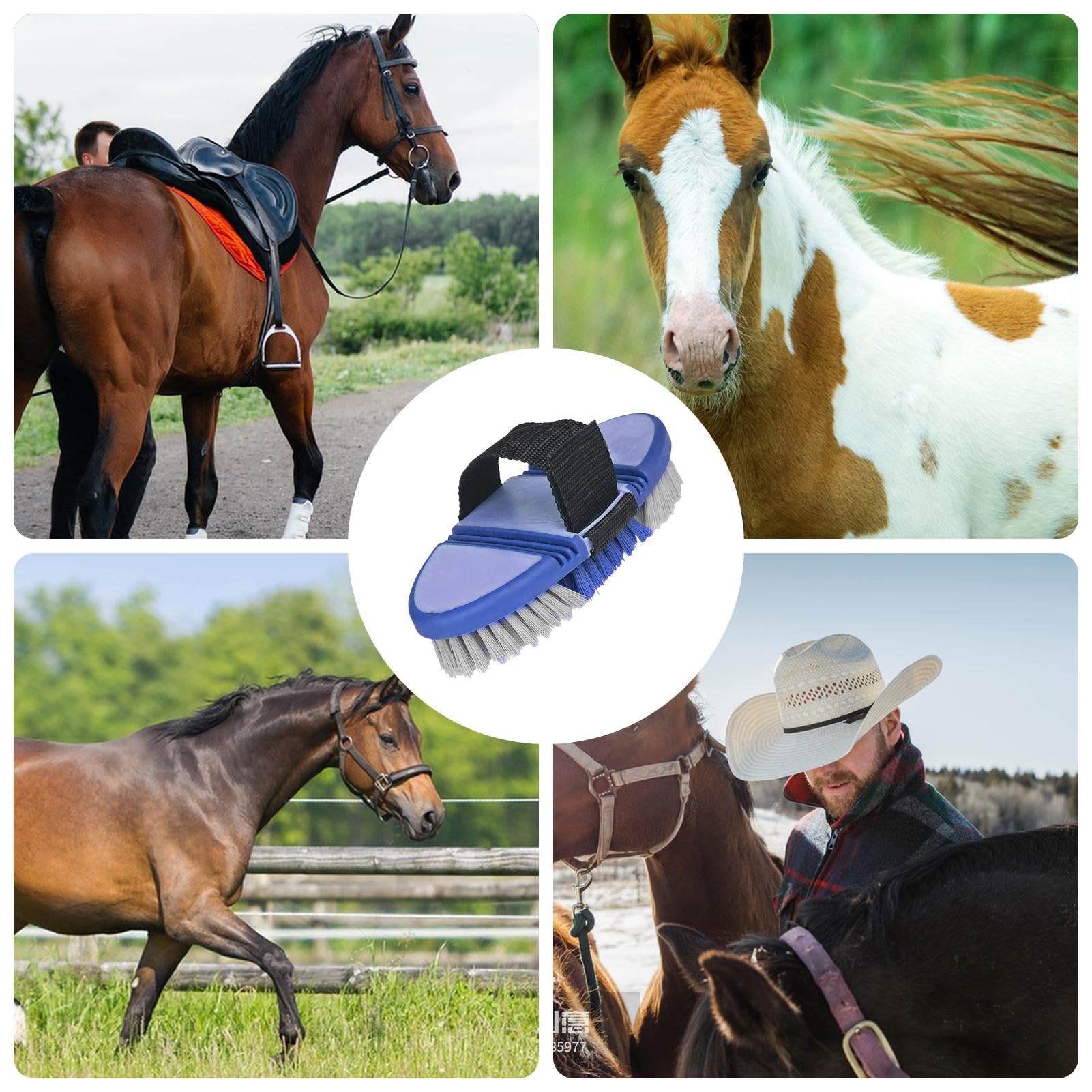 Fdit Kit de Soins de Toilettage Brosse pour Chevaux Equestrain Brush Curry Peigne Outil de Fdit Kit de Soins de Toilettage Brosse pour Chevaux Equestrain Brush Curry Peigne Outil de
