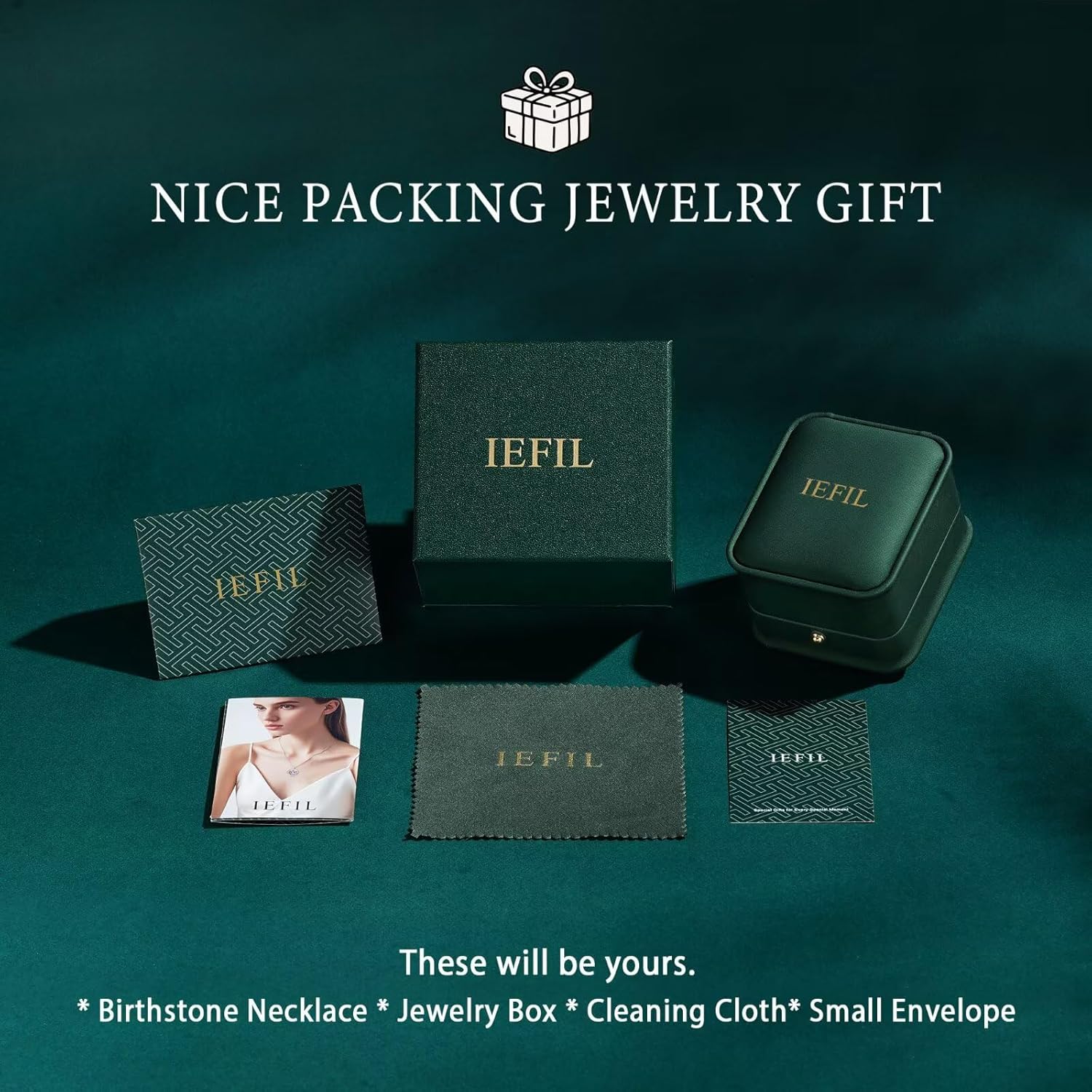 Iefil Valentines Day Gifts for Her - 925 Sterling Silver Birthstone Necklace for Women, Anniversary Birthday Gifts for Wife Girlfriend Mom - Image 7