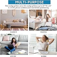 Vista 7 de Wesiti 2 Piezas Fundas de Almohada de Cuña para Cama, Fundas de Almohada que se Adaptan a Cuñas para Suministros de Dormir en el Hogar, Solo Fundas